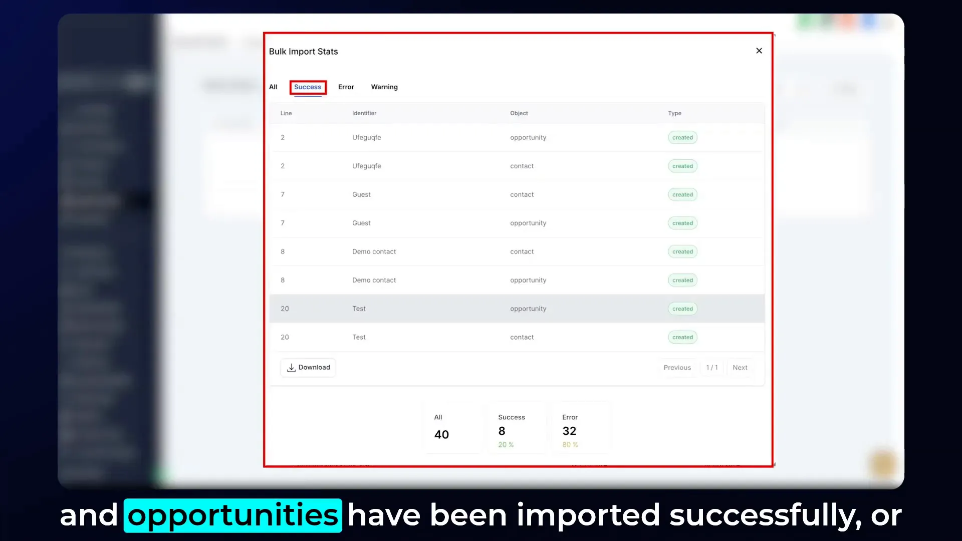 Monitoring bulk import progress and errors in Lead Connector with GFunnel