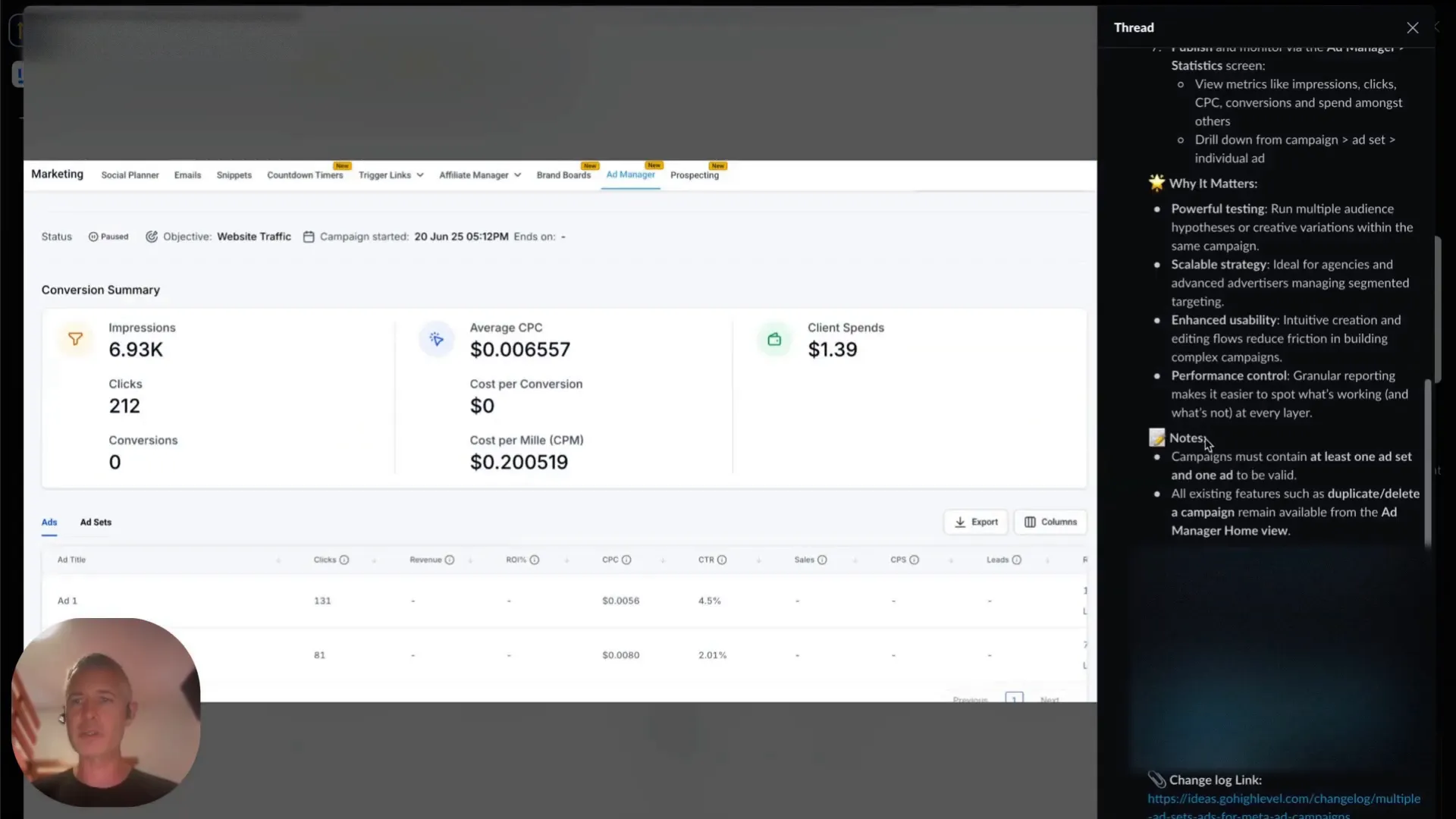 GFunnel’s real-time analytics dashboard for marketing funnels
