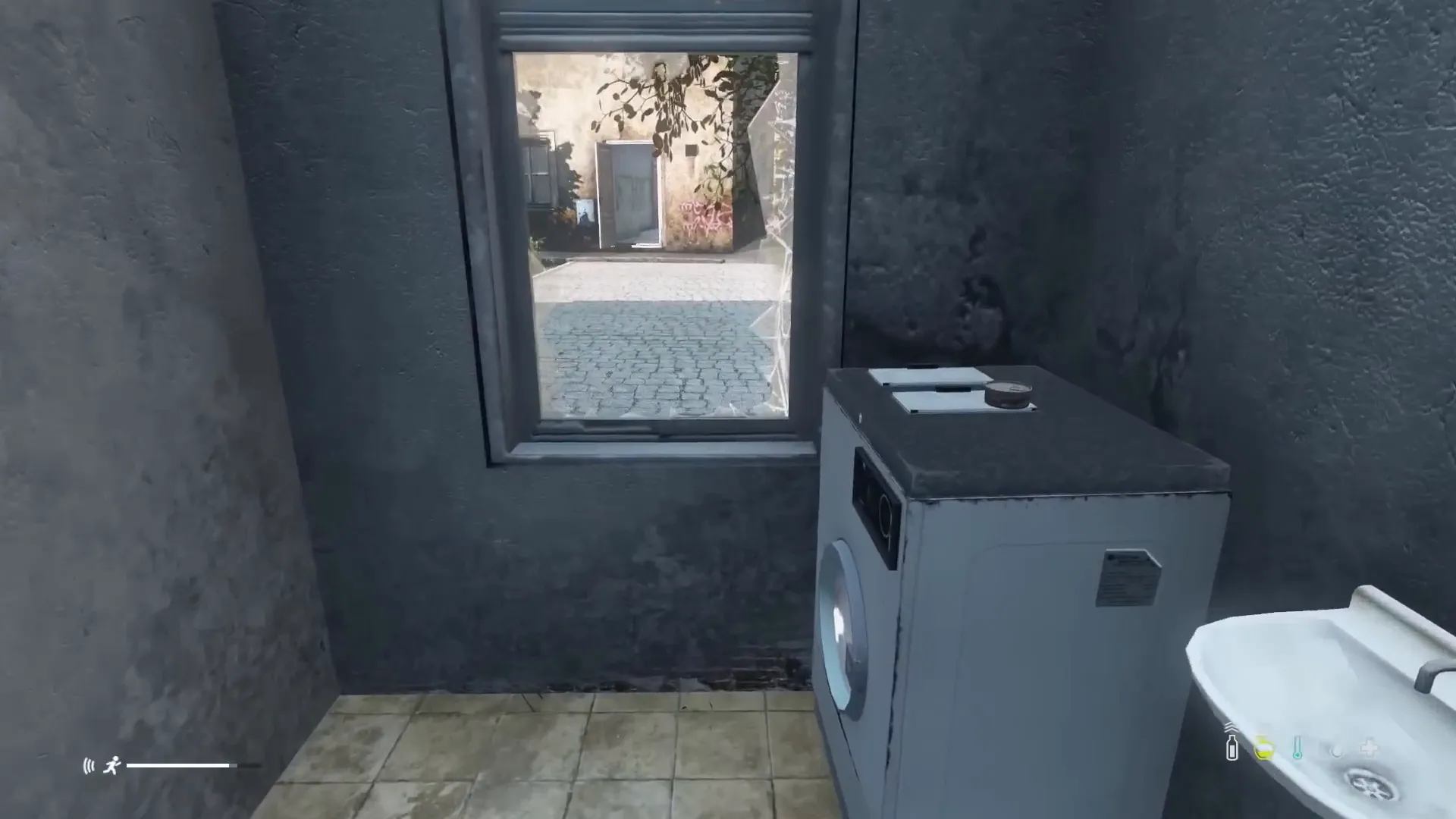 Searching a building for food