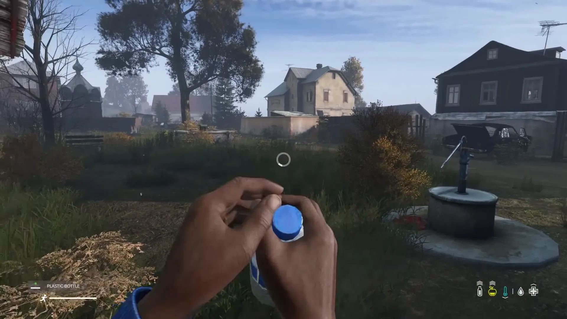 Drinking water from a well