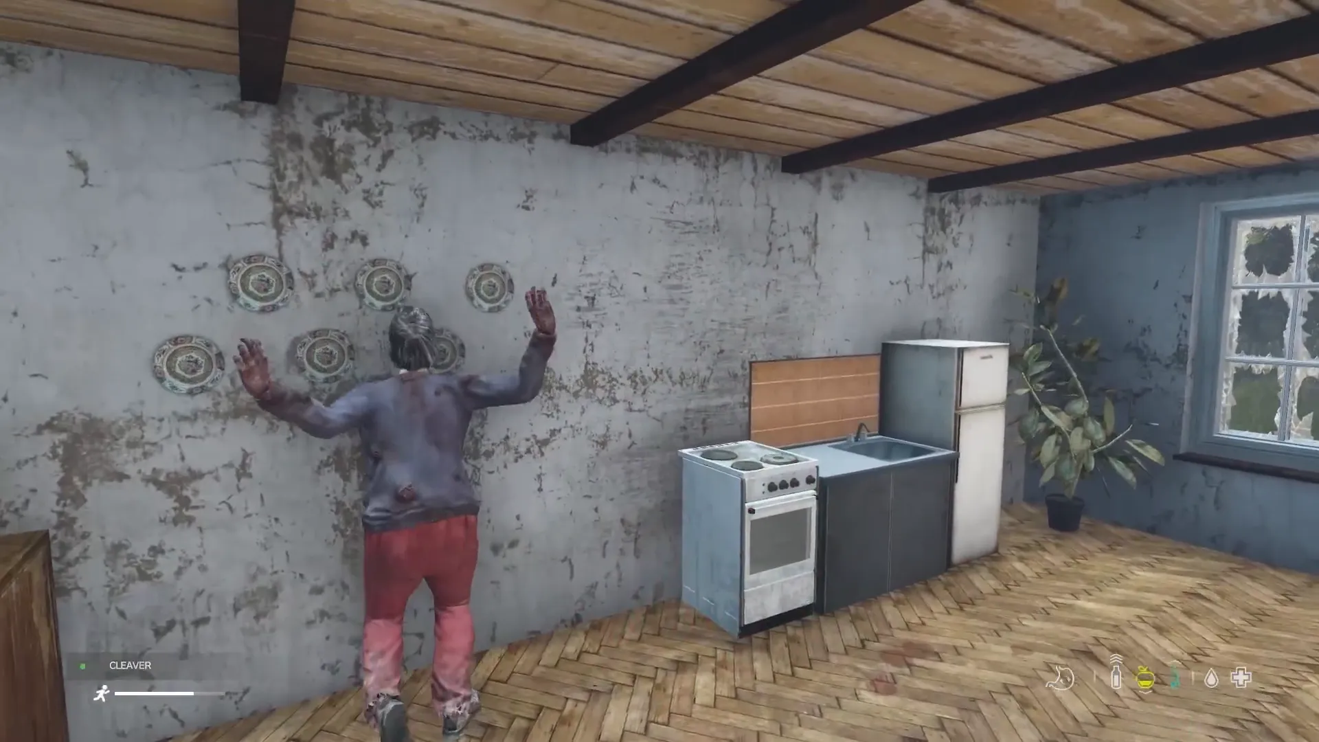 Using a corner to evade a zombie