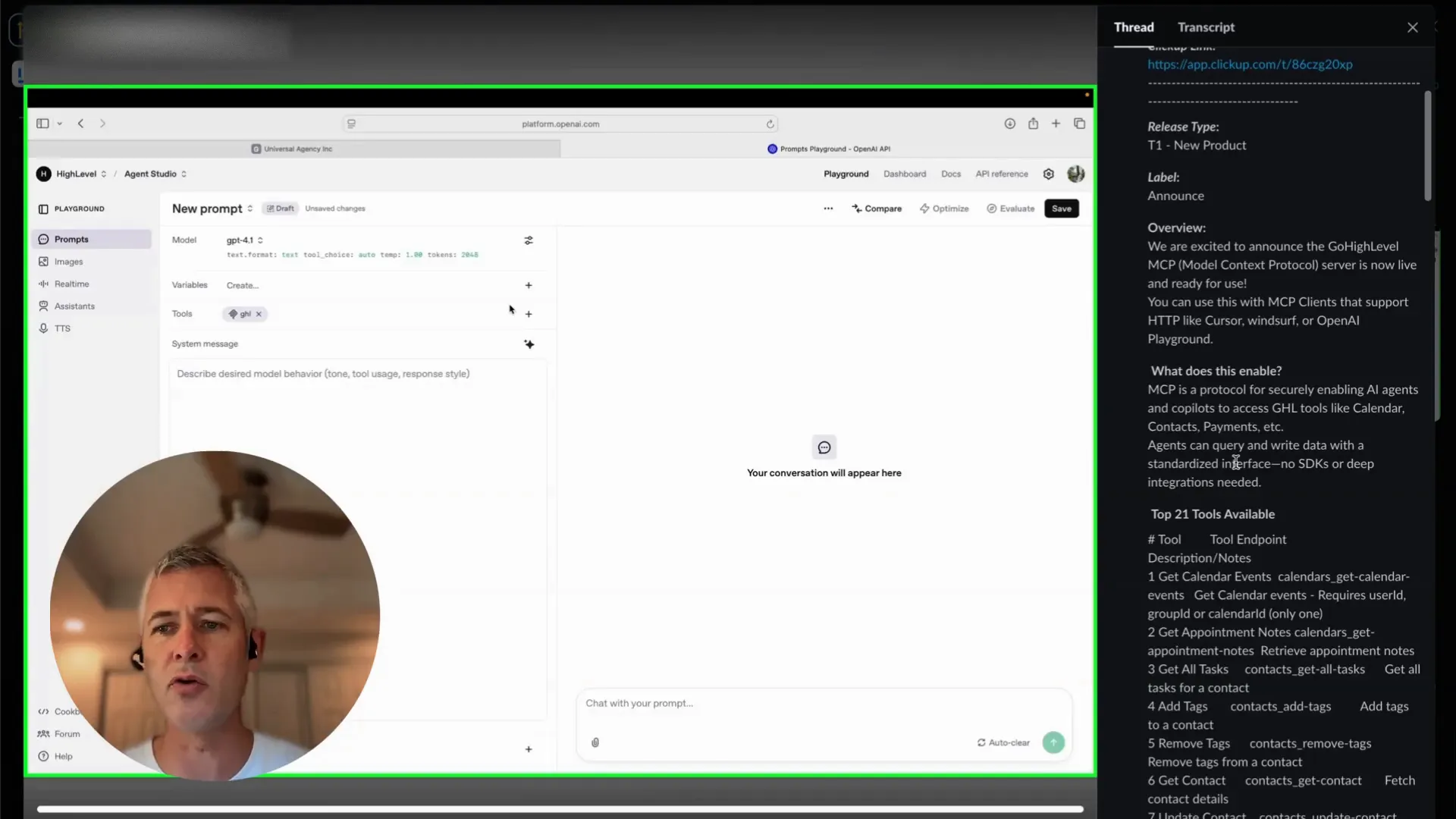 GFunnel CRM interface with customer segmentation