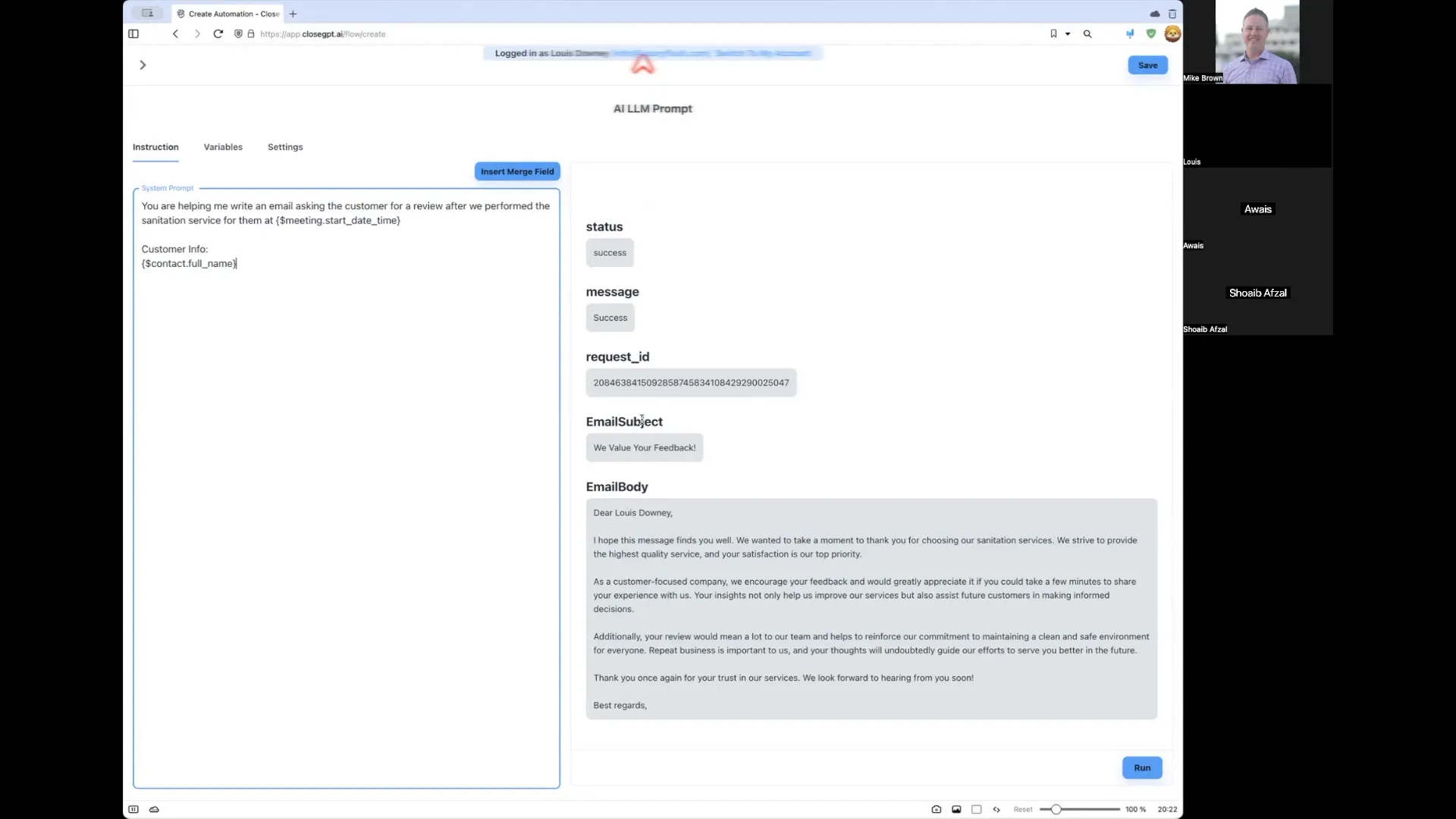 Connecting Google Calendar for scheduling