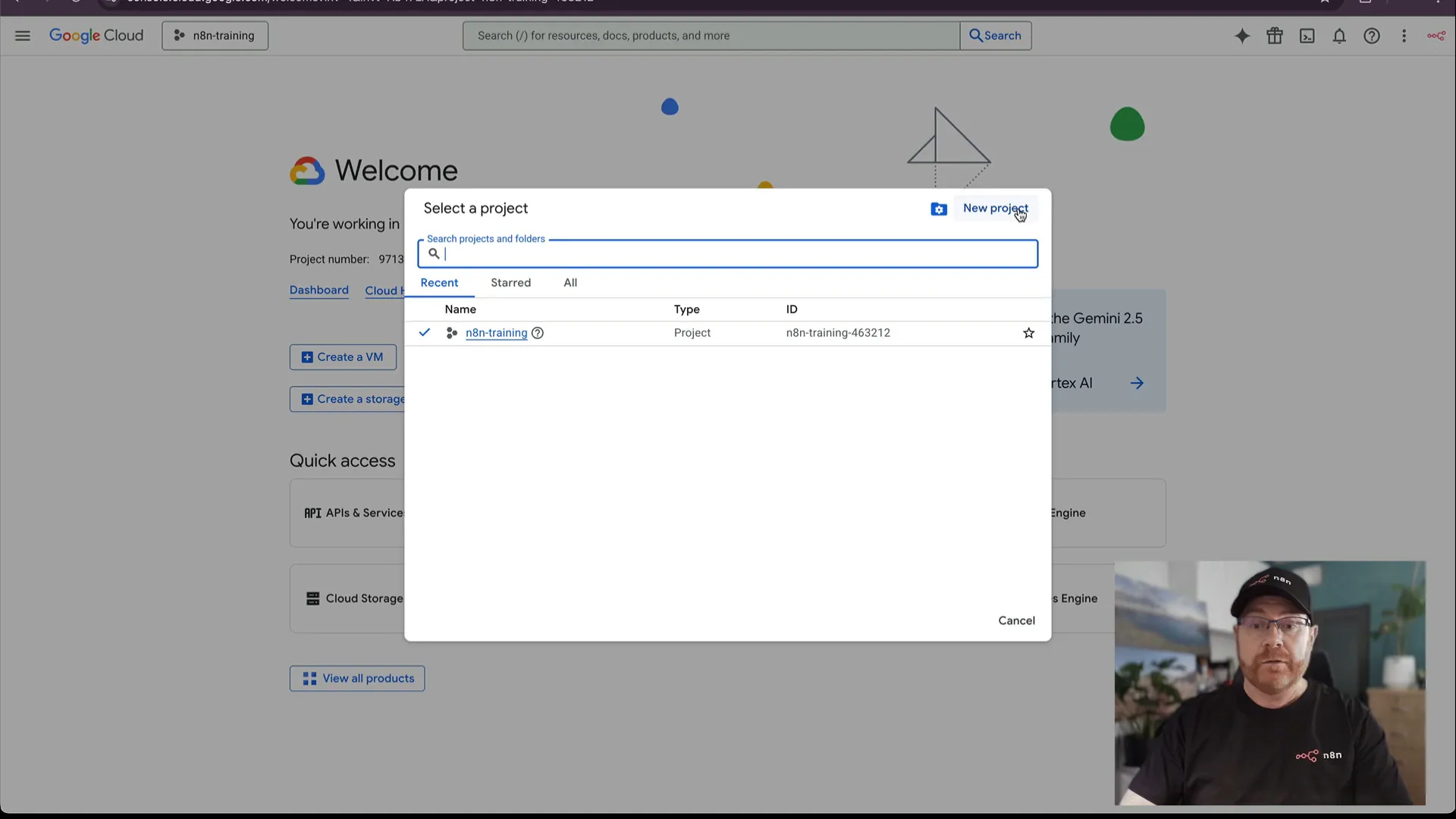 Google Cloud Console Project Creation