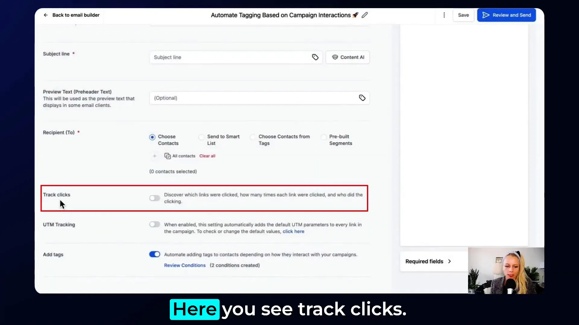 Video insight on automated tagging and campaign performance