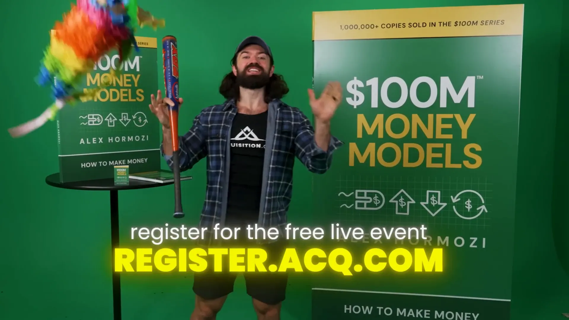 Alex Hormozi inviting entrepreneurs to register for the big launch event