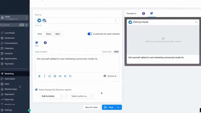 Scheduling a post to Google Business Profile via social planner