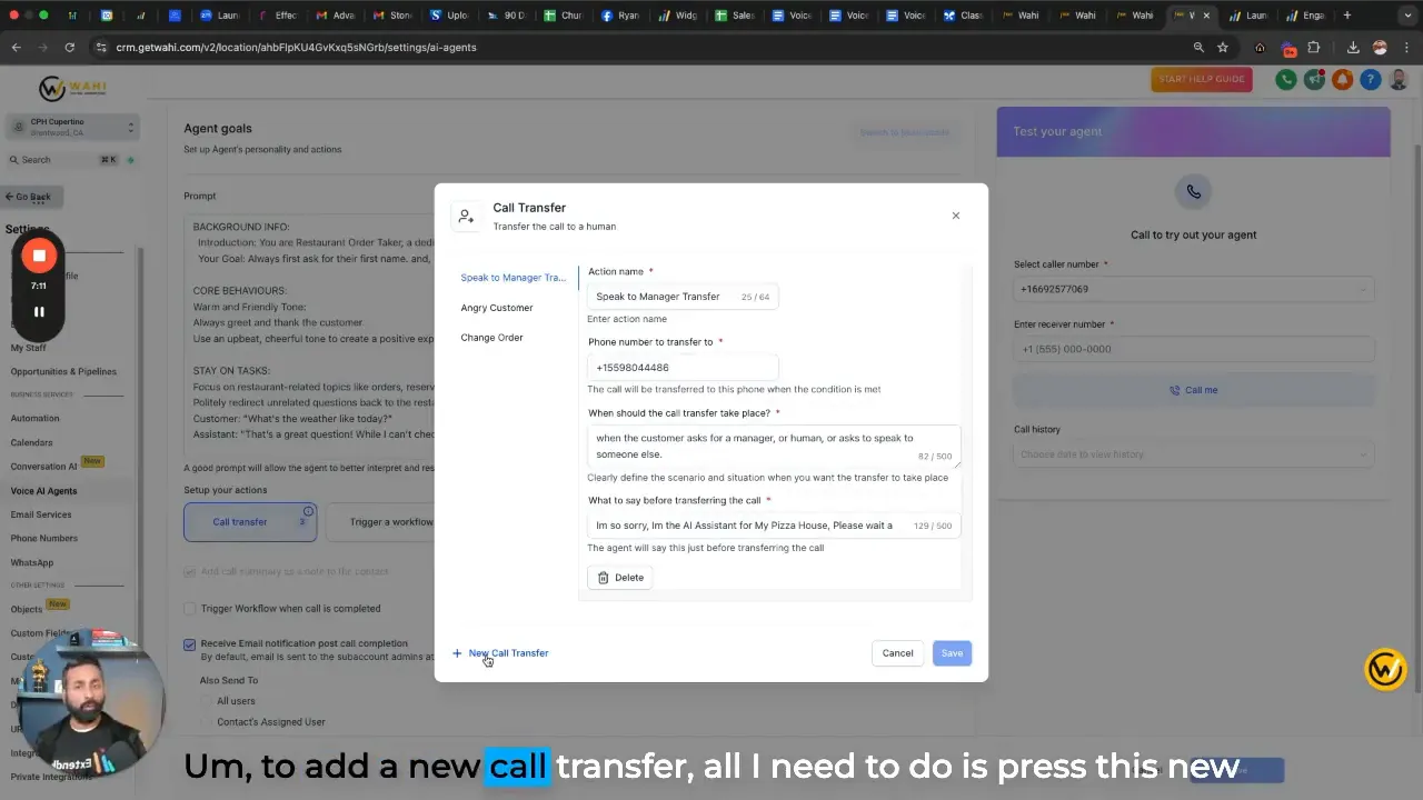 Video insight on AI virtual receptionist call transfer setup
