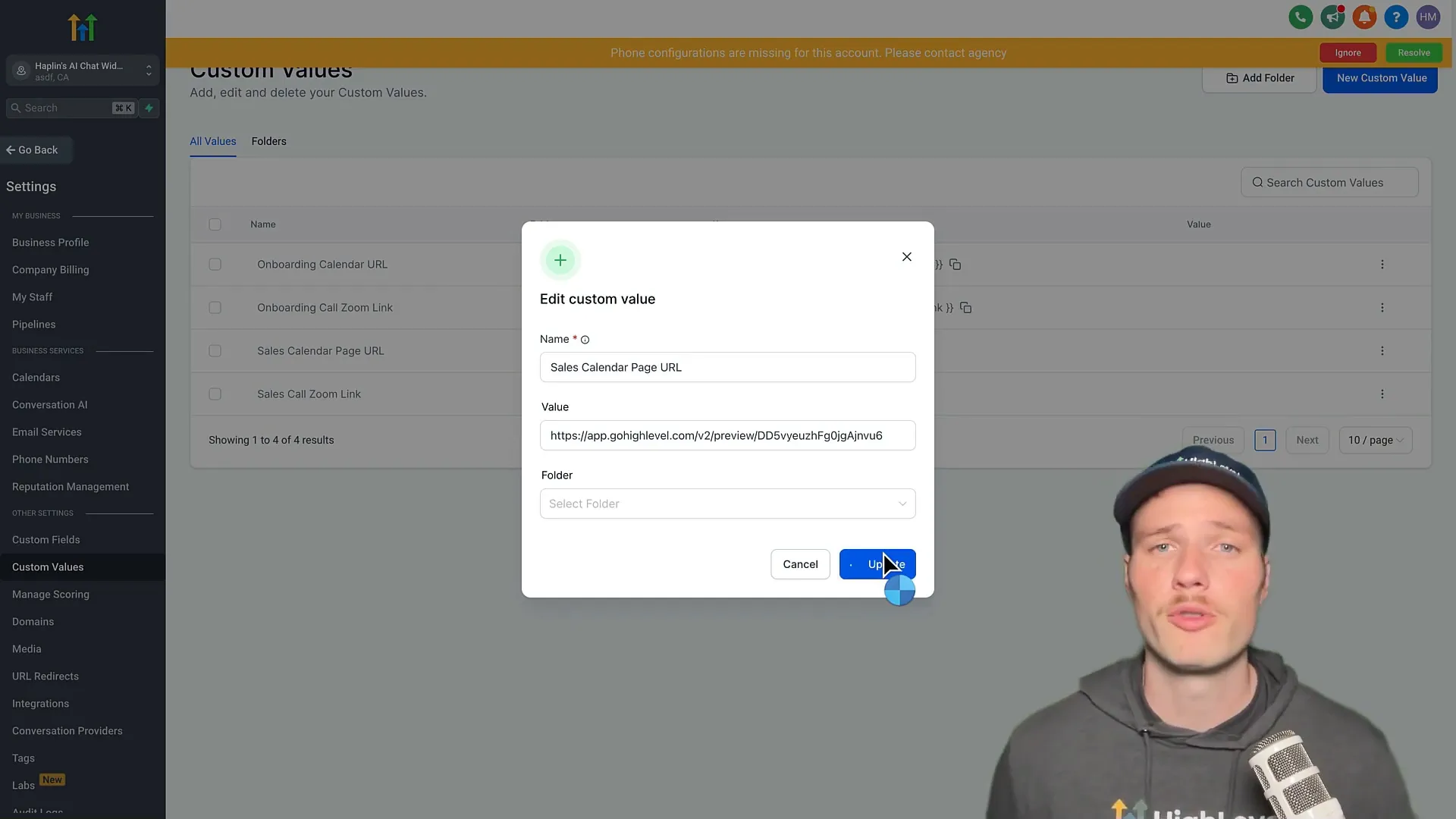 Video insight on dynamic custom values for automation