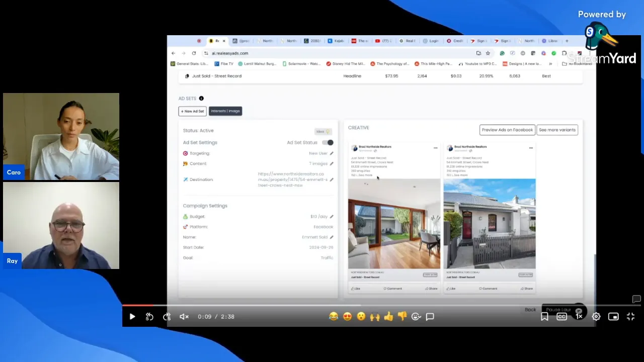 Brad showcasing his just sold ad