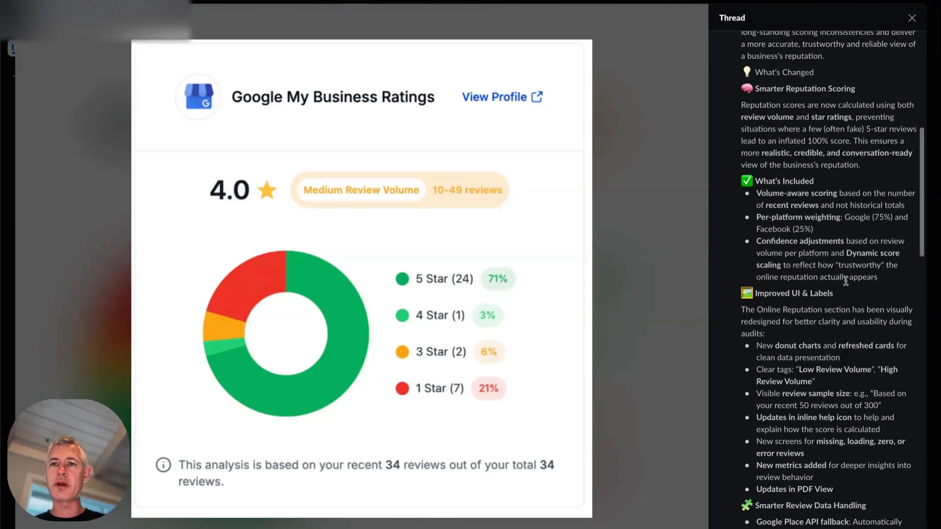 Smarter reputation scoring combining review volume and star ratings