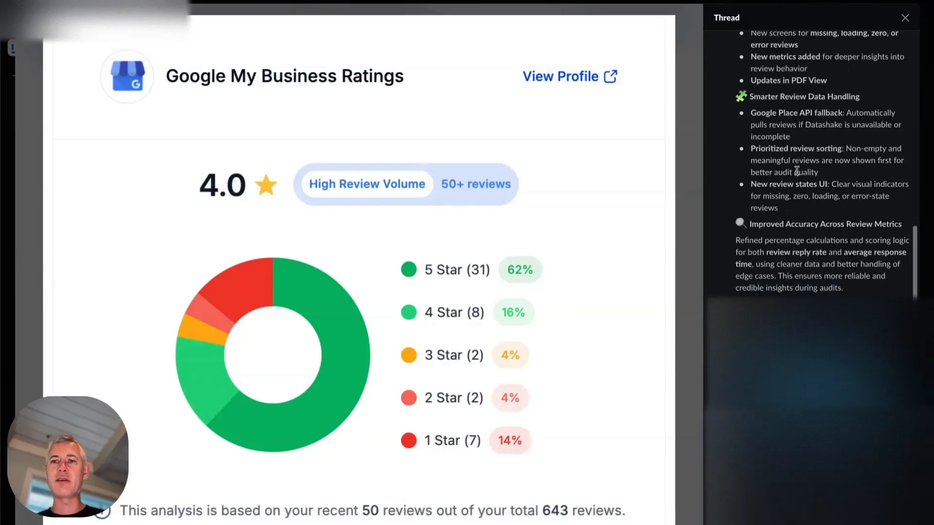 Google Places API fallback for review data