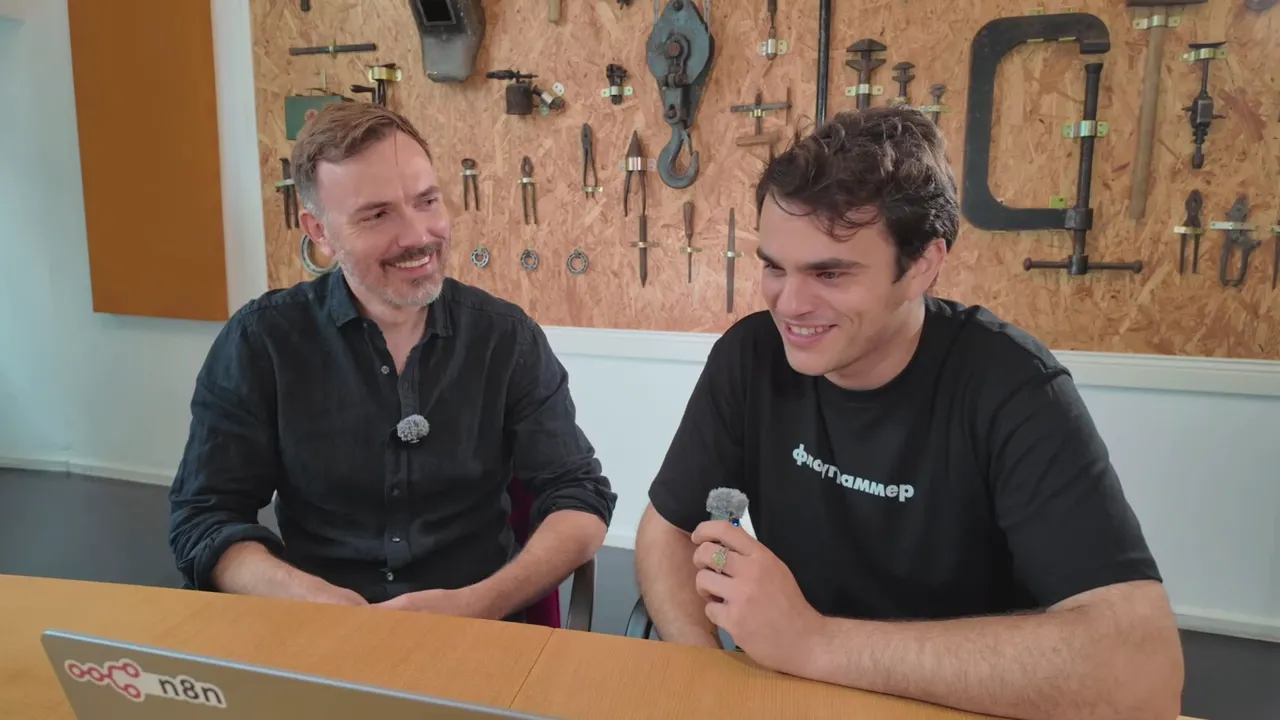 End of demo: host and guest thanking each other and committing to upload workflow template