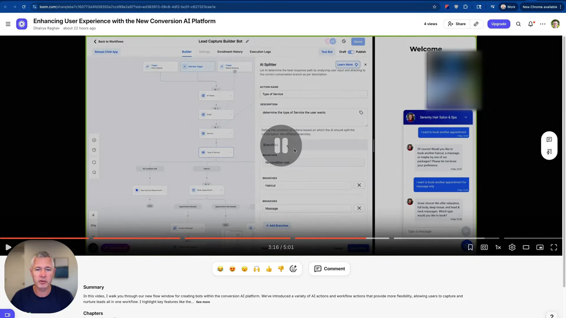 Restaurant flow capturing order details and preferences