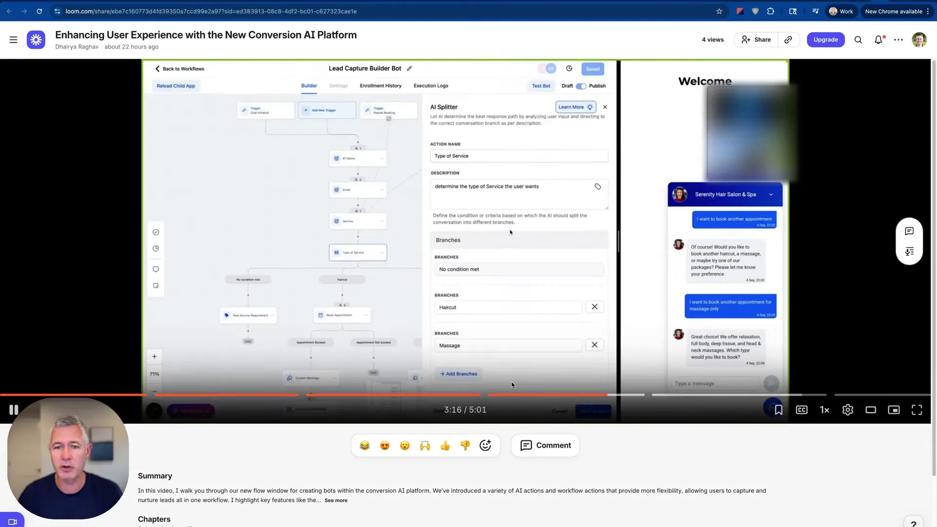 Branching actions in the flow builder mapping to automation triggers