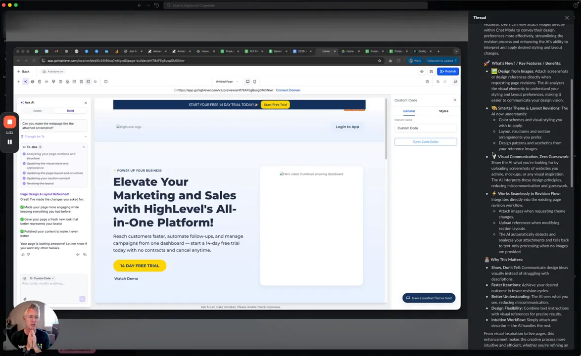 Screenshot showing the AI revision flow within a collaborative chat context