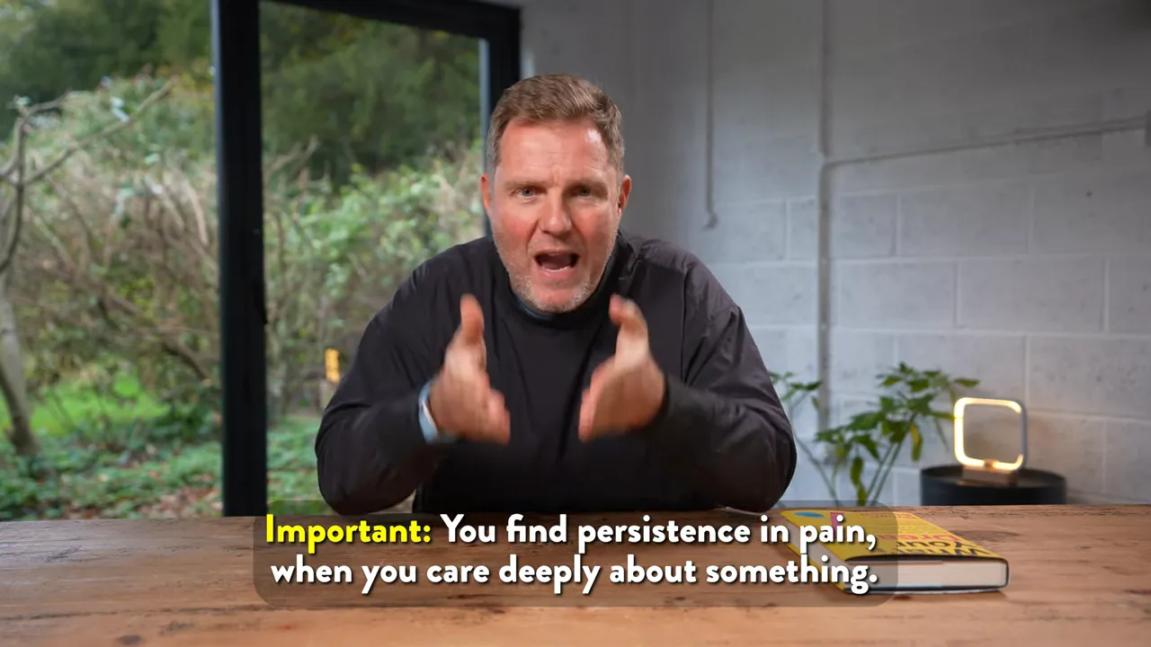 Pain equals purpose: persistence comes from pain-driven missions