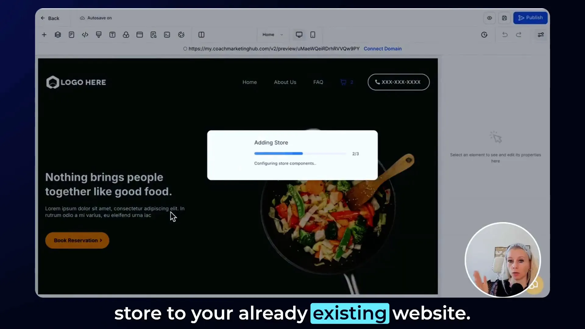 Adding ecommerce store to an existing website