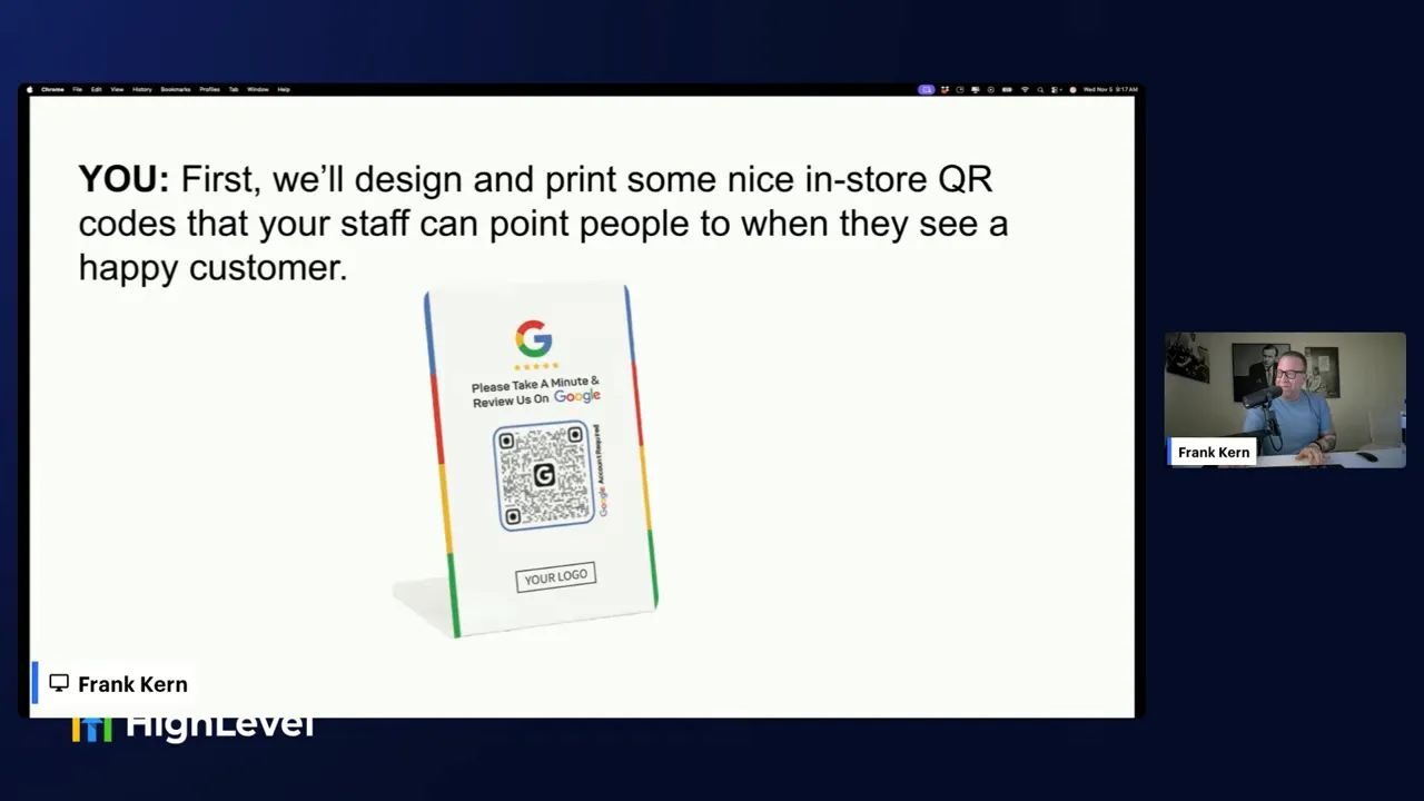In-store QR code examples for review collection