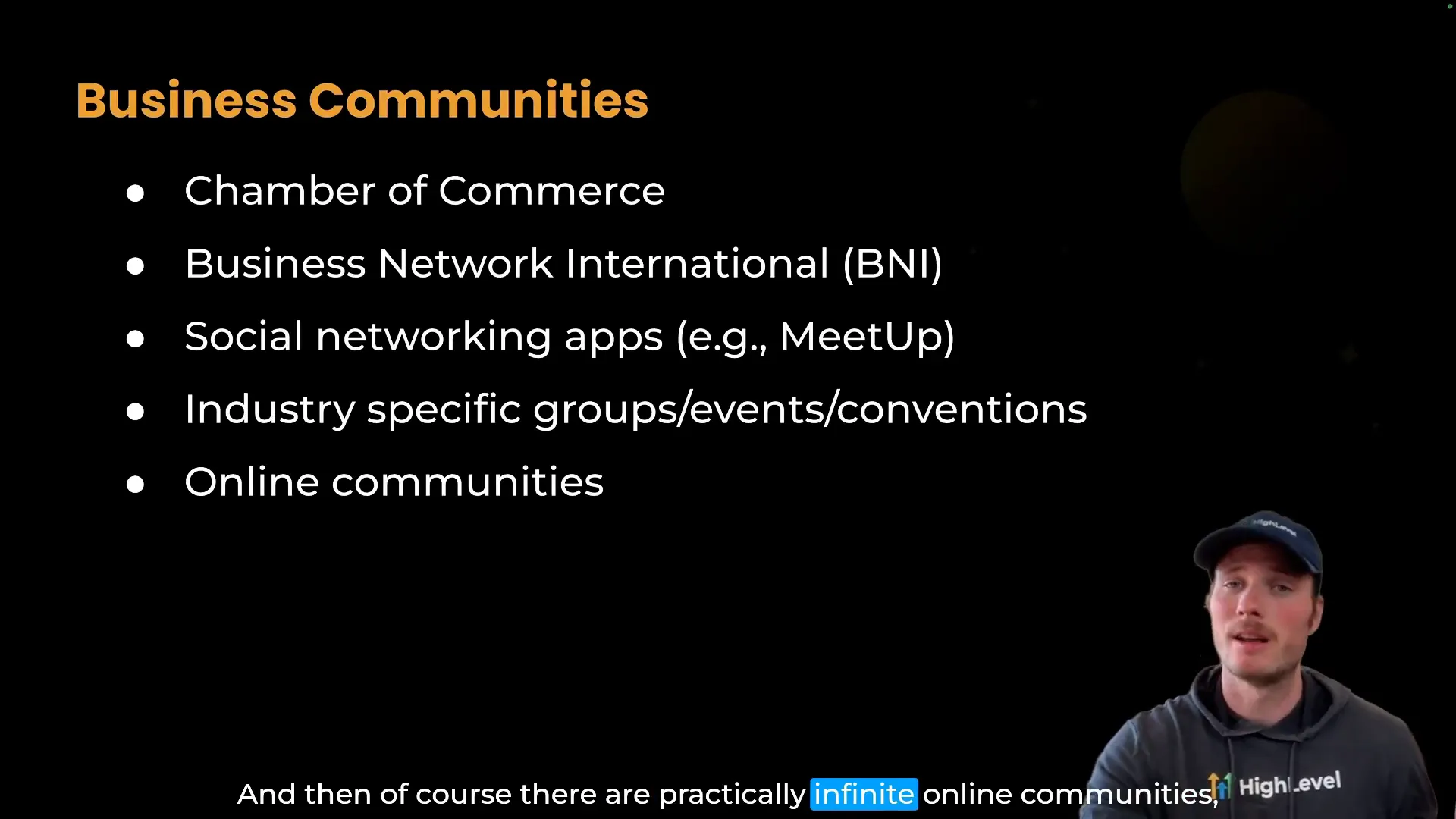 GFunnel’s business networking platform dashboard