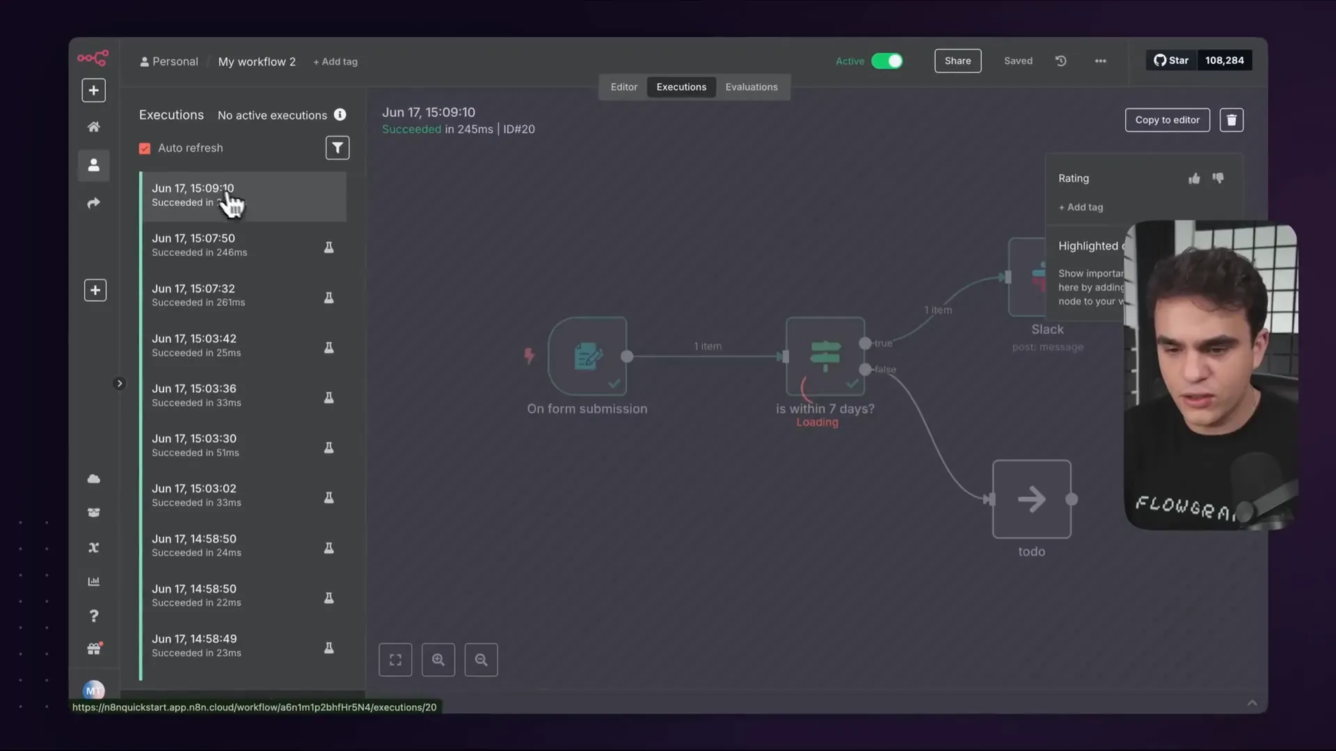 Workflow execution monitoring dashboard