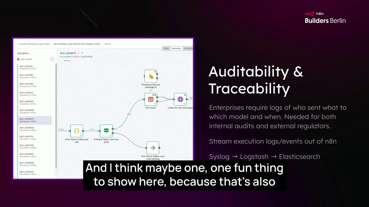 Syncing n8n logs to Elastic for traceability and audits