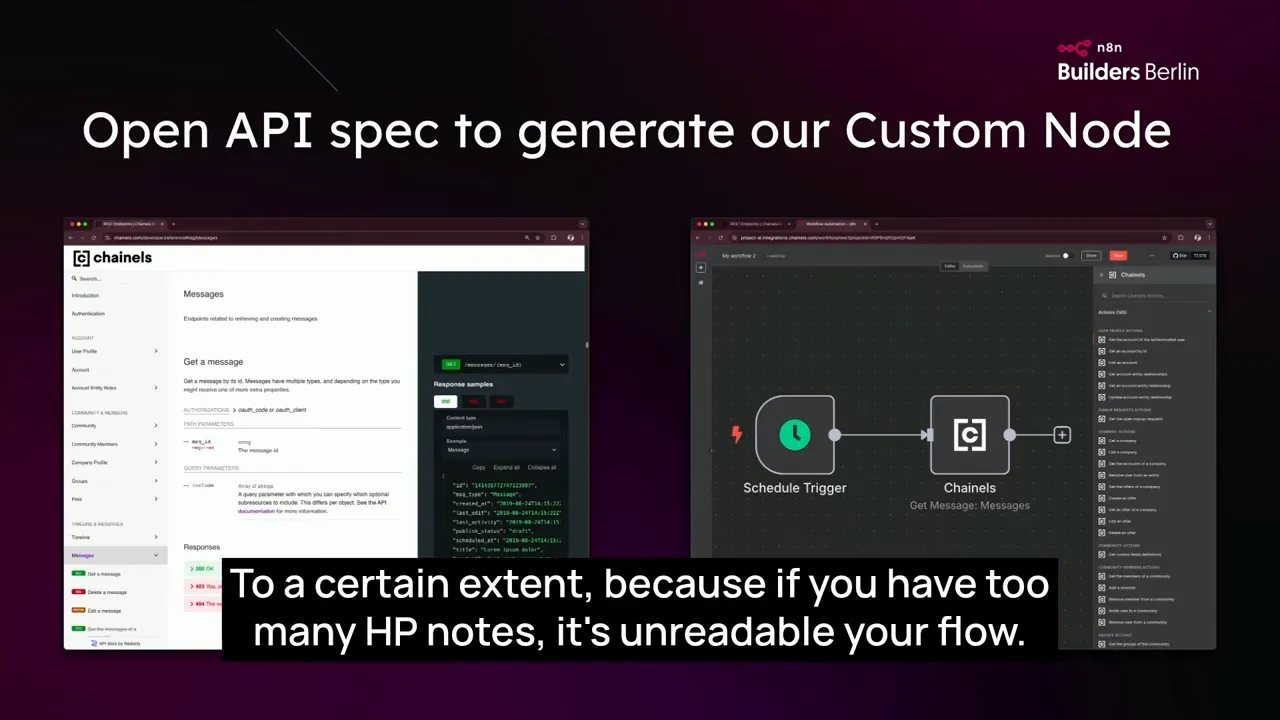 Custom n8n nodes for Channels API making workflows readable