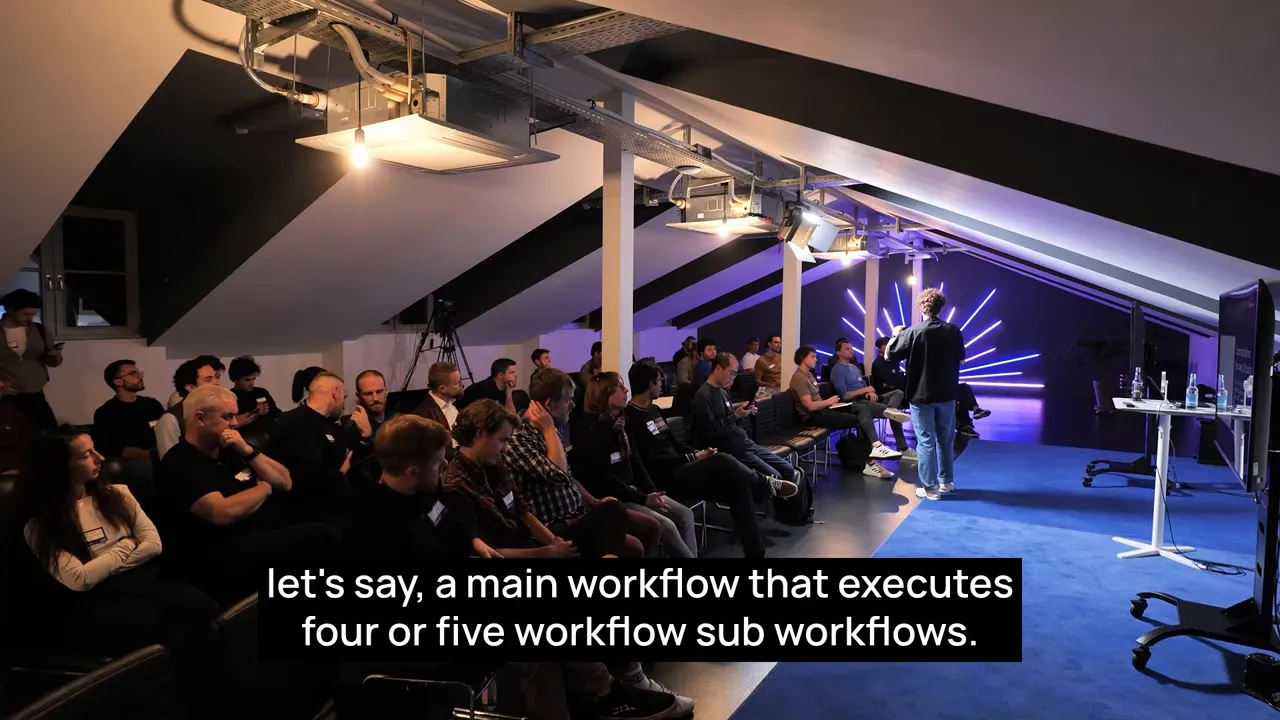 Flow diagram showing main workflow calling four subworkflows, with LLM-specific nodes isolated
