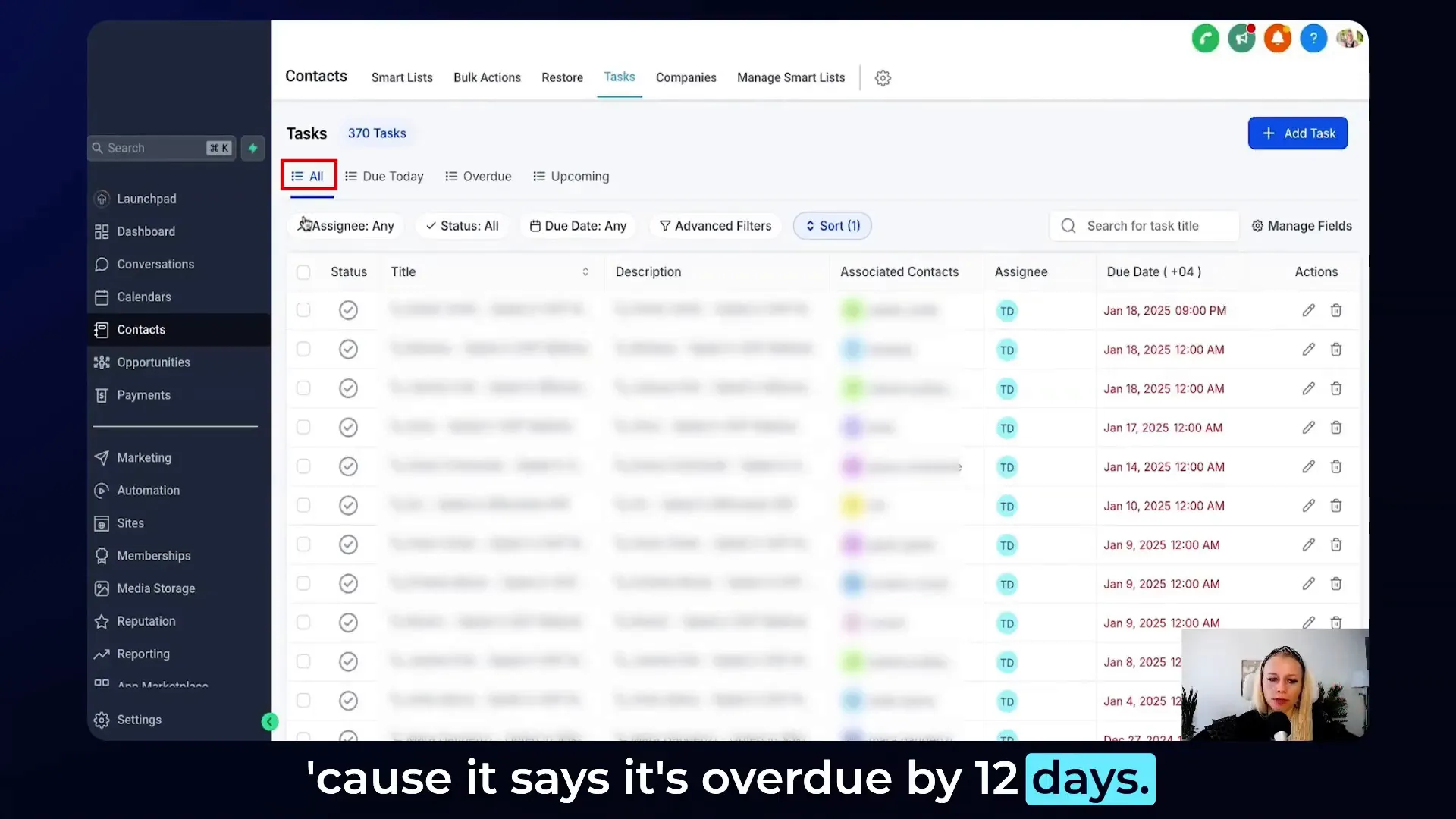 GFunnel’s automation workflow builder interface