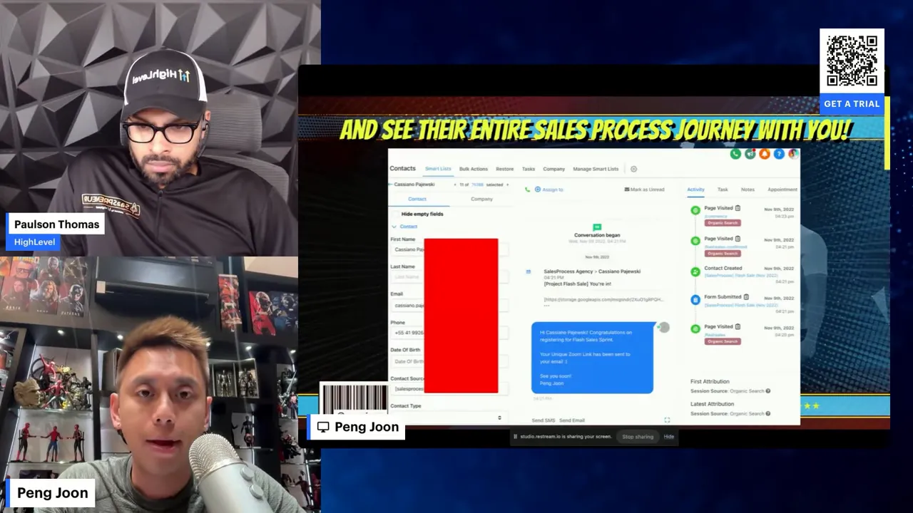 Real-time analytics dashboard showing funnel stage metrics