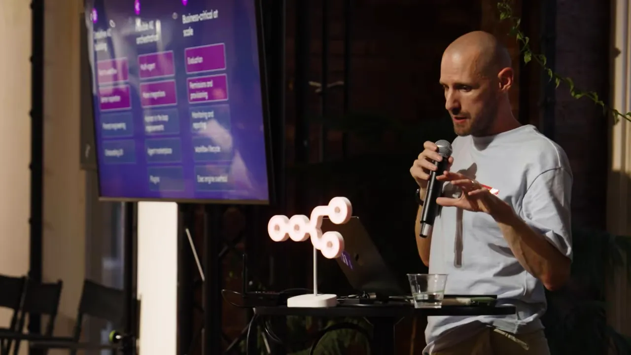 Text-to-workflow demo slide