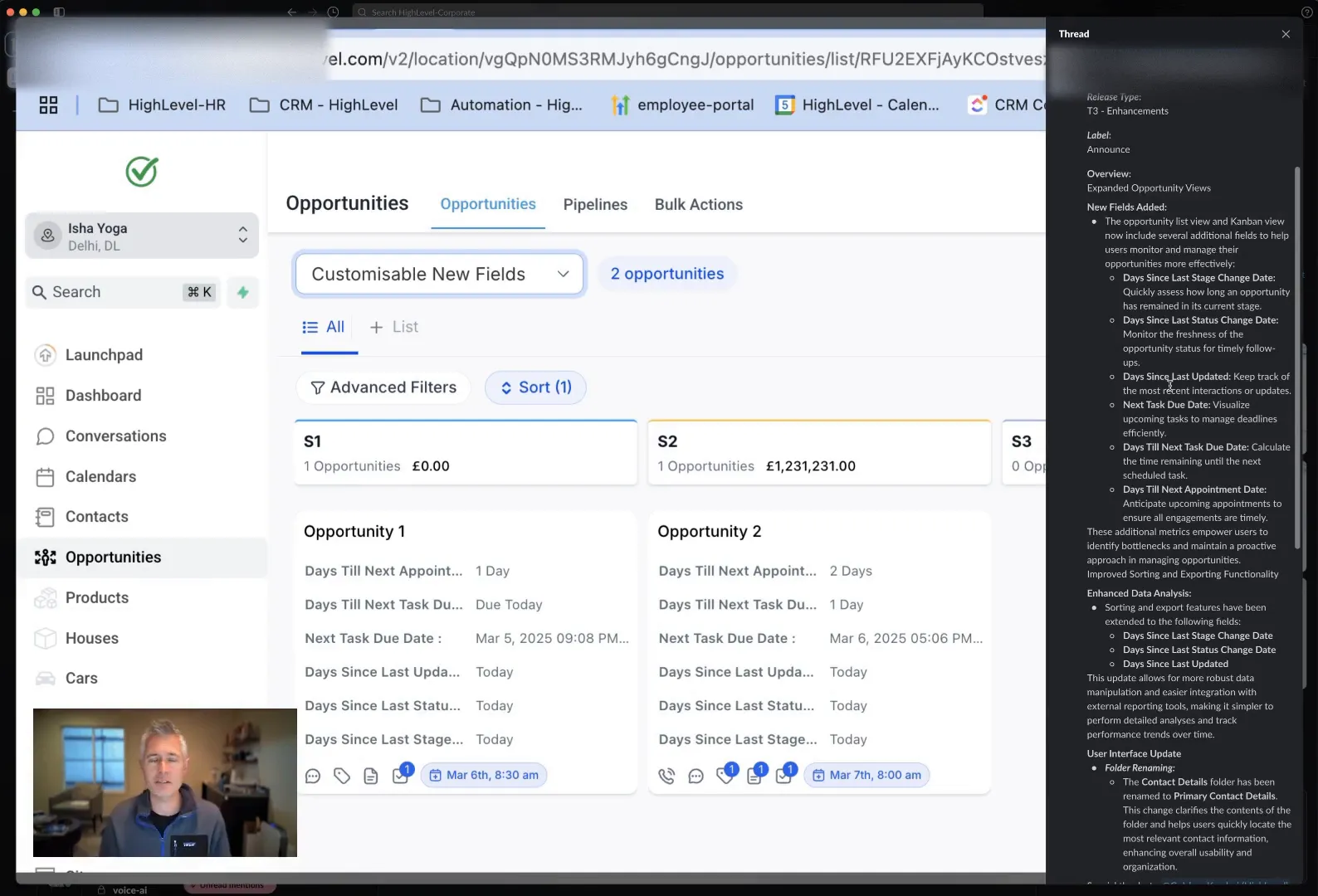 Opportunity List View with New Fields