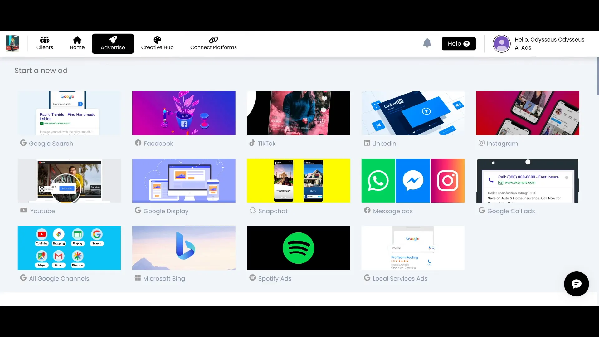 Navigating the Advertising Tab