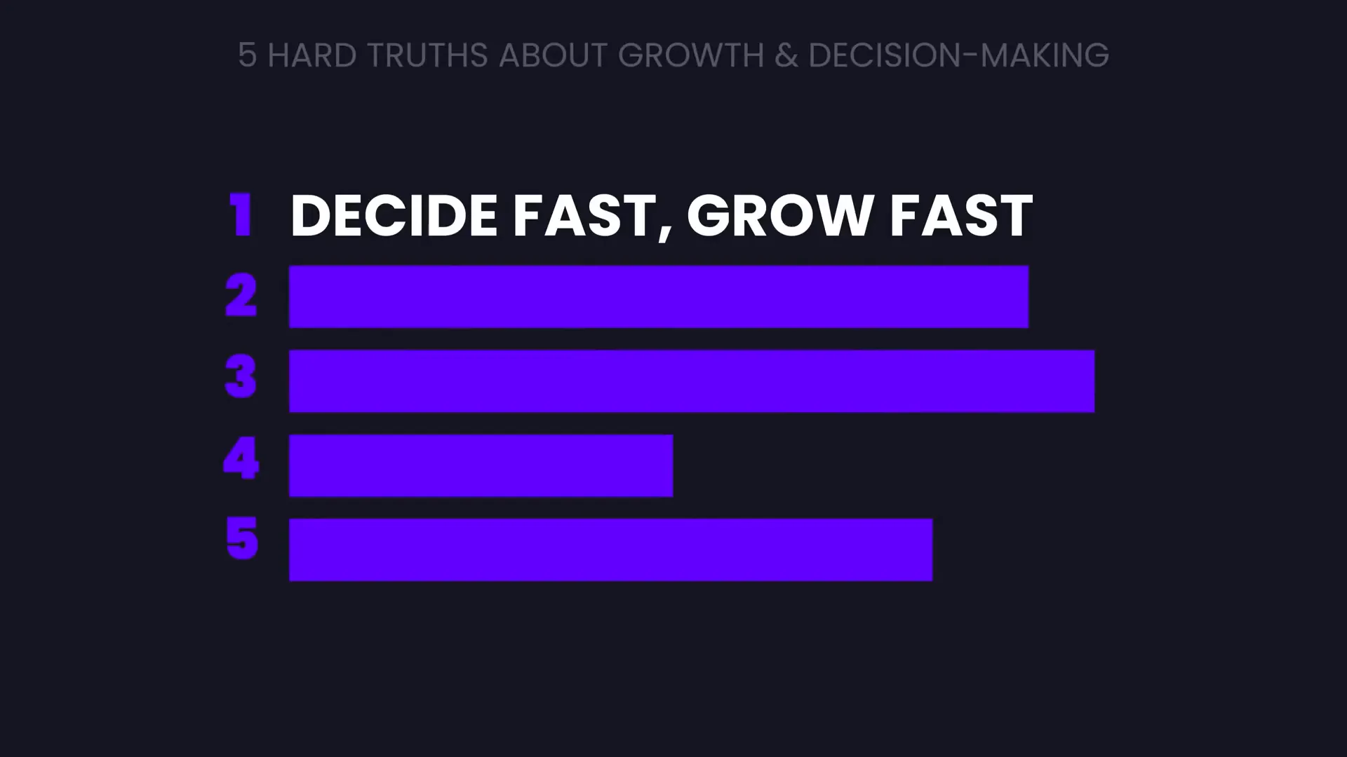Alex Hormozi explaining the importance of decision speed