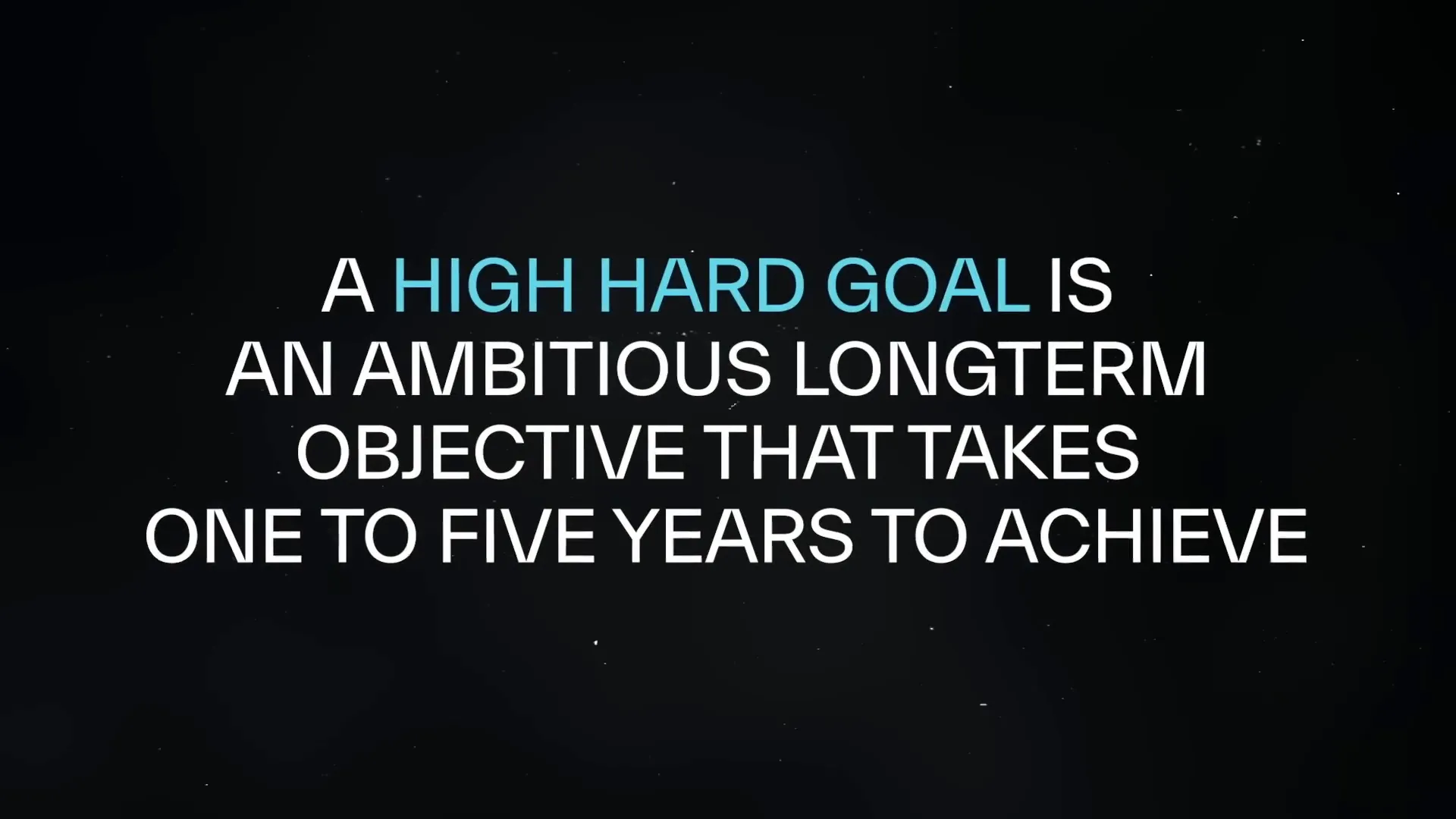 Example of breaking down yearly goals into actionable steps