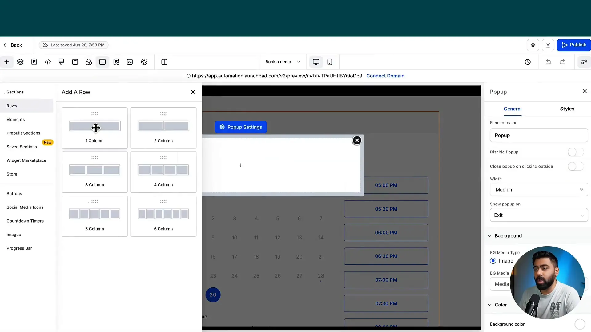 GFunnel’s drag-and-drop funnel builder with fast autosave