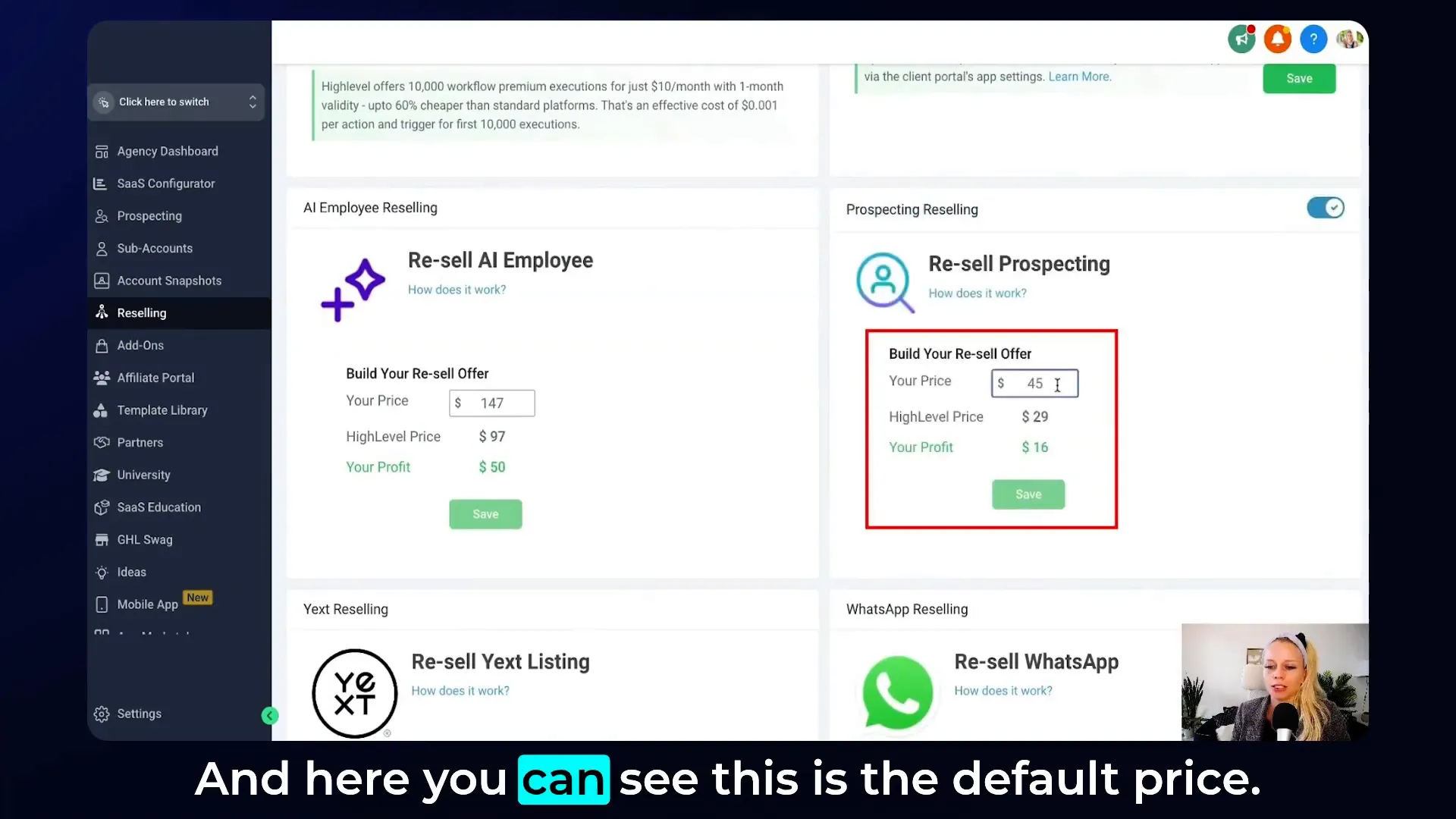 GFunnel marketing dashboard showing automation and analytics tools