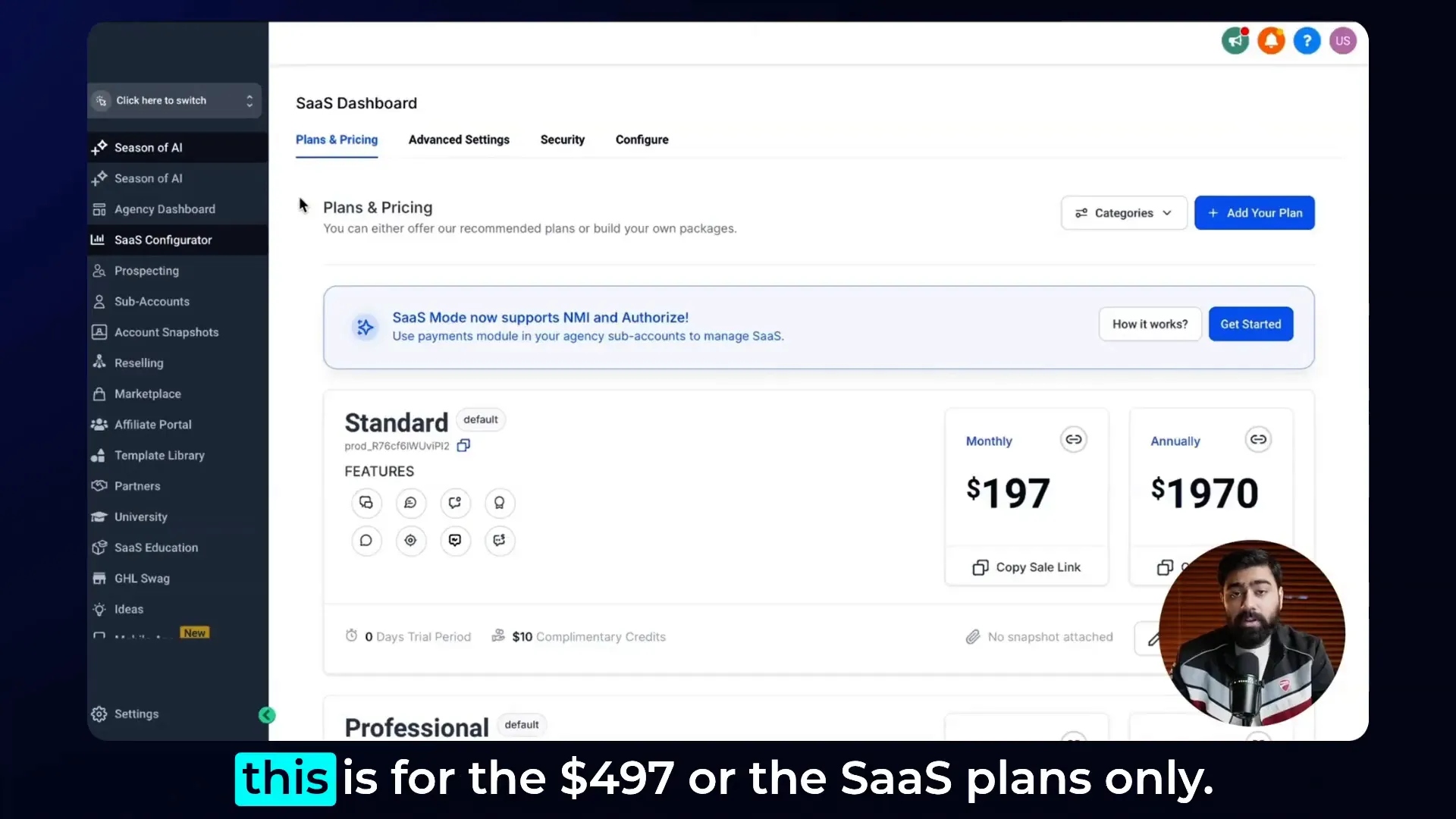 Accessing SaaS configurator in HighLevel