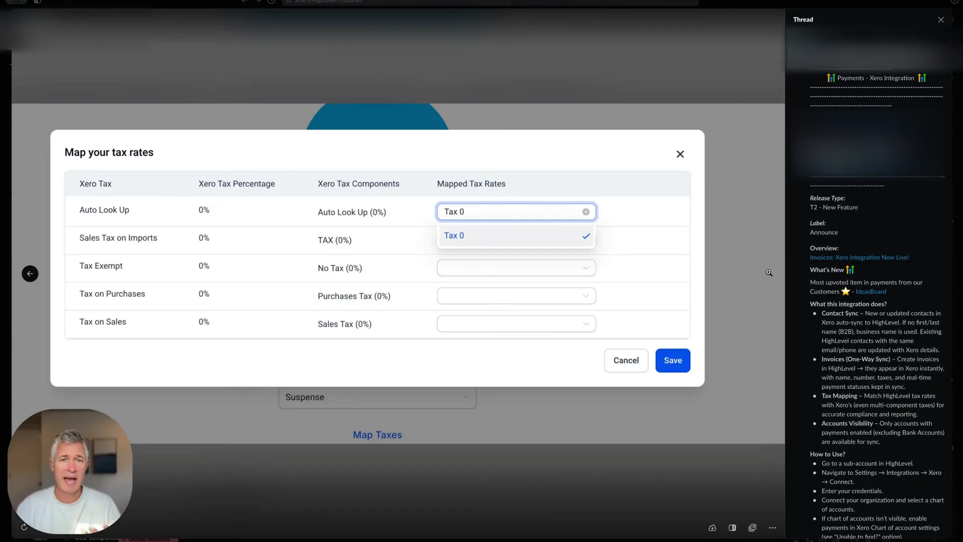 Integration flow demonstration: connect Xero step-by-step