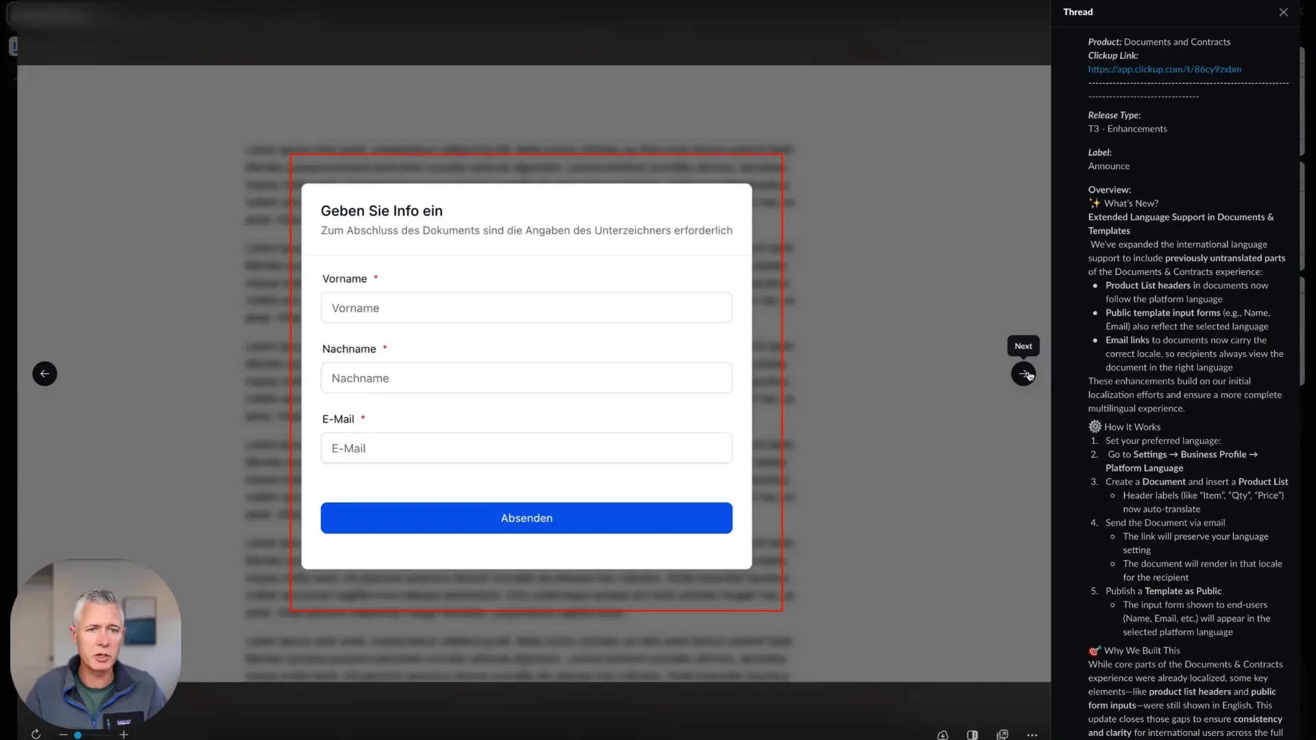Product list header following platform language in GFunnel documents