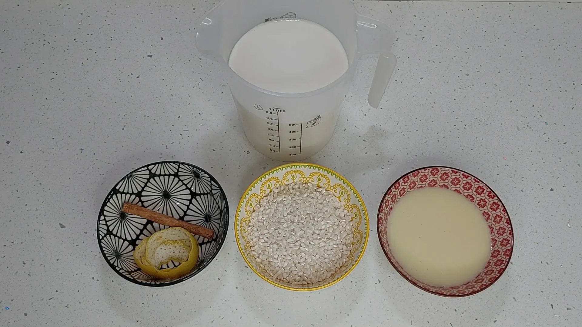 Ingredientes necesarios para el arroz con leche