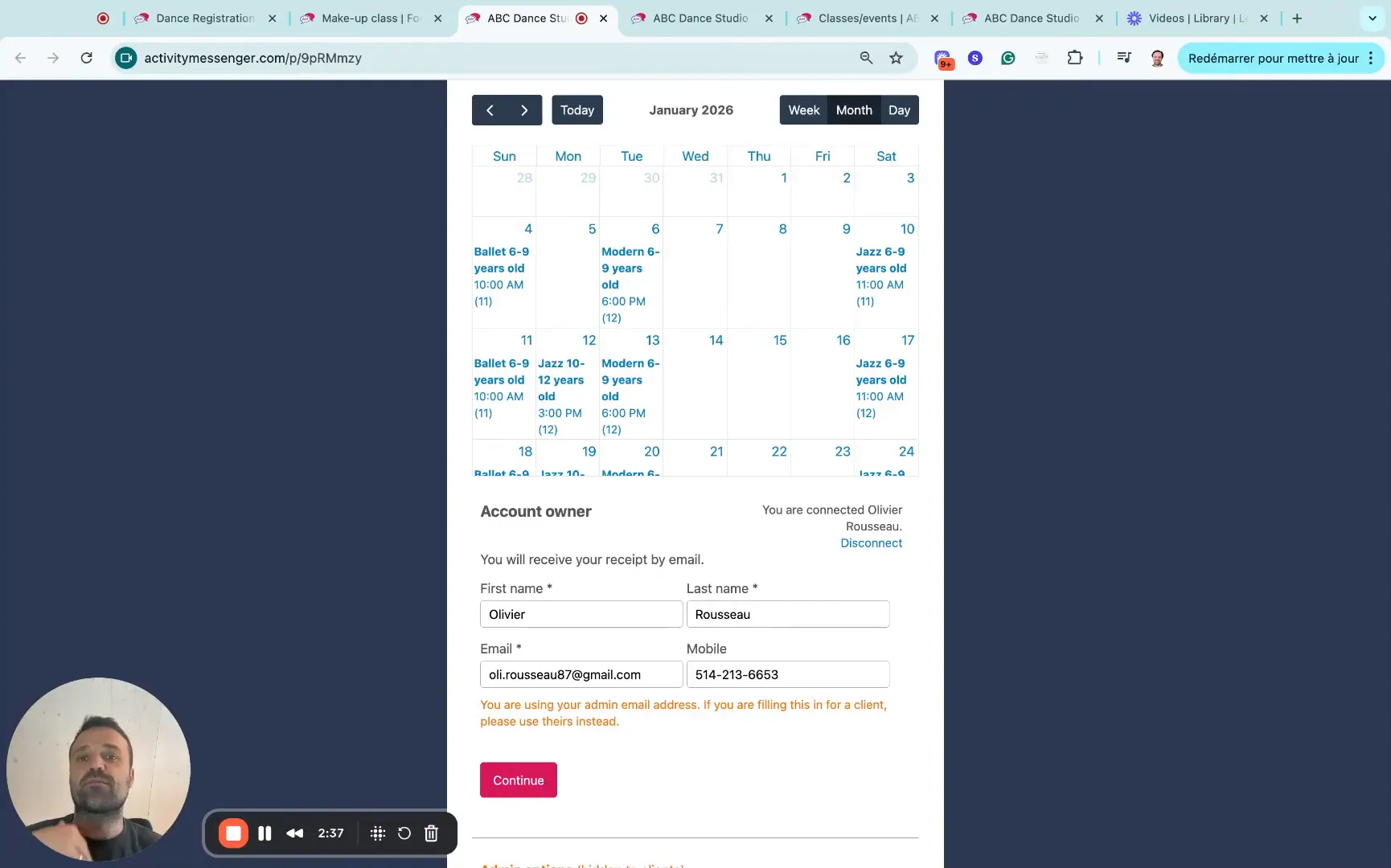 Class capacity management and self-regulating make up spots