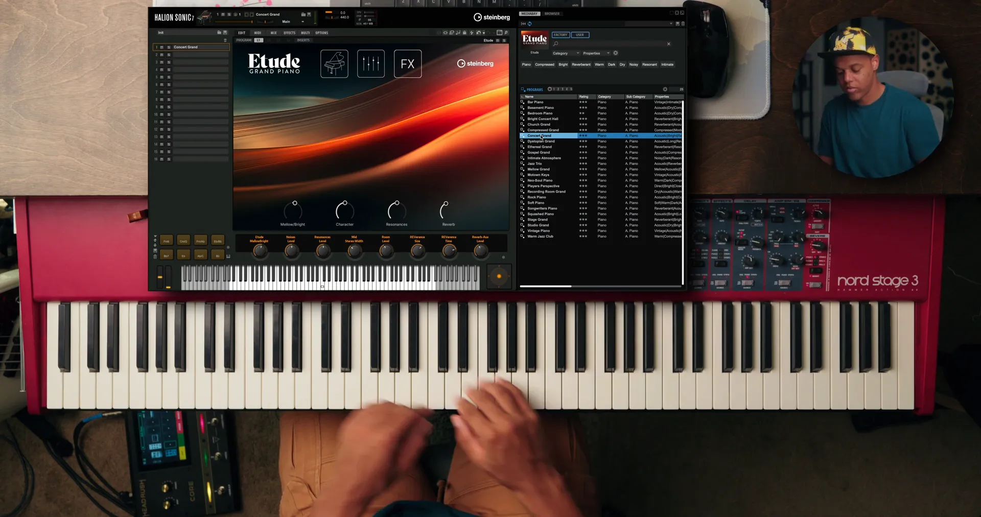 Steinberg A2 Grand Piano sound demo showing its mix compatibility