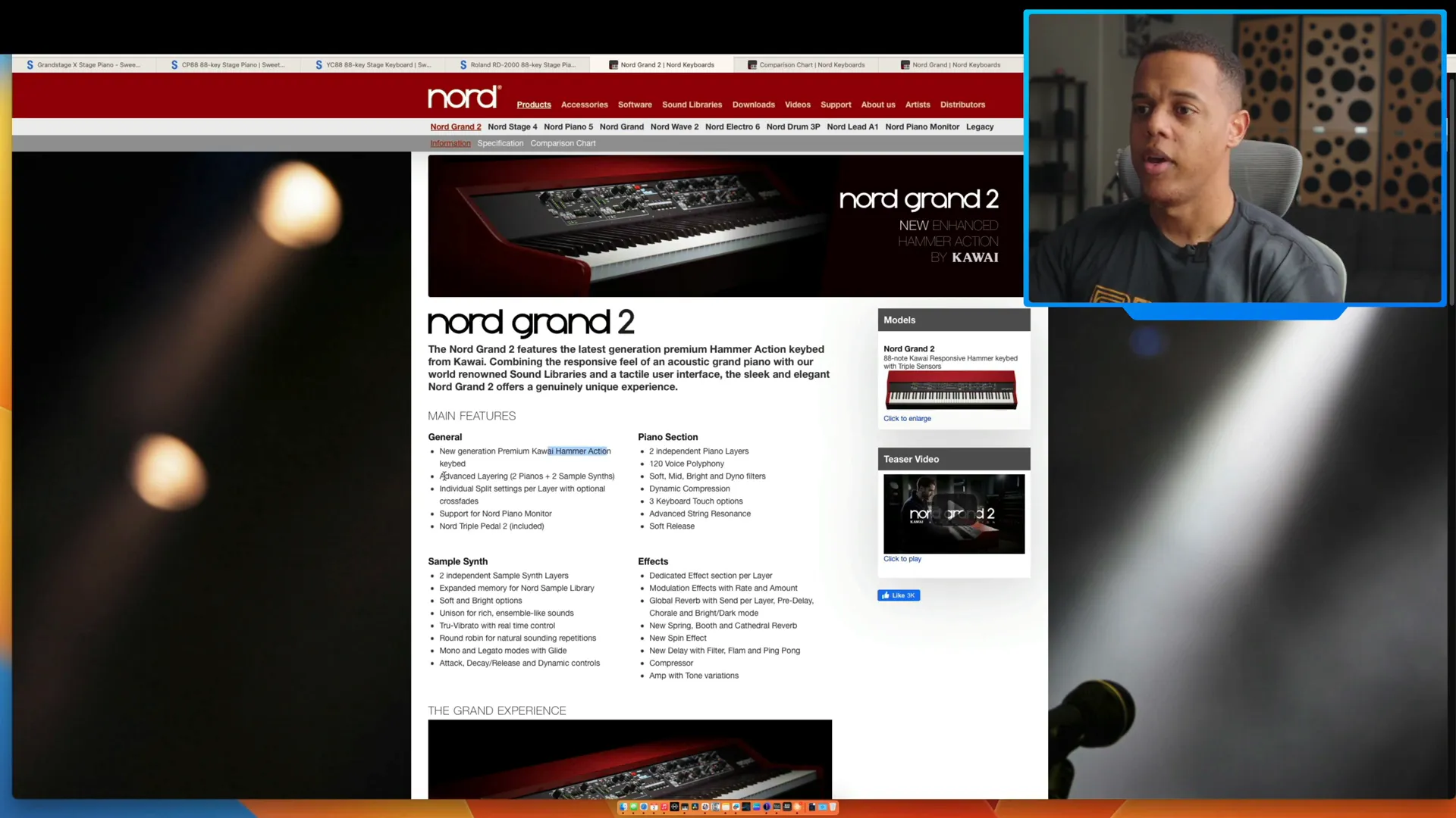 Features of Nord Grand 2