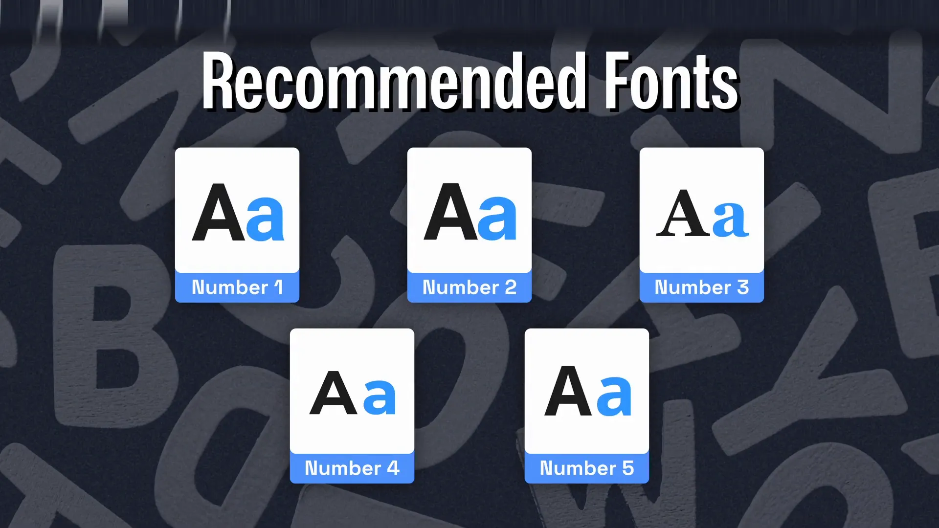 Examples of recommended fonts: Roboto, Inter, Georgia