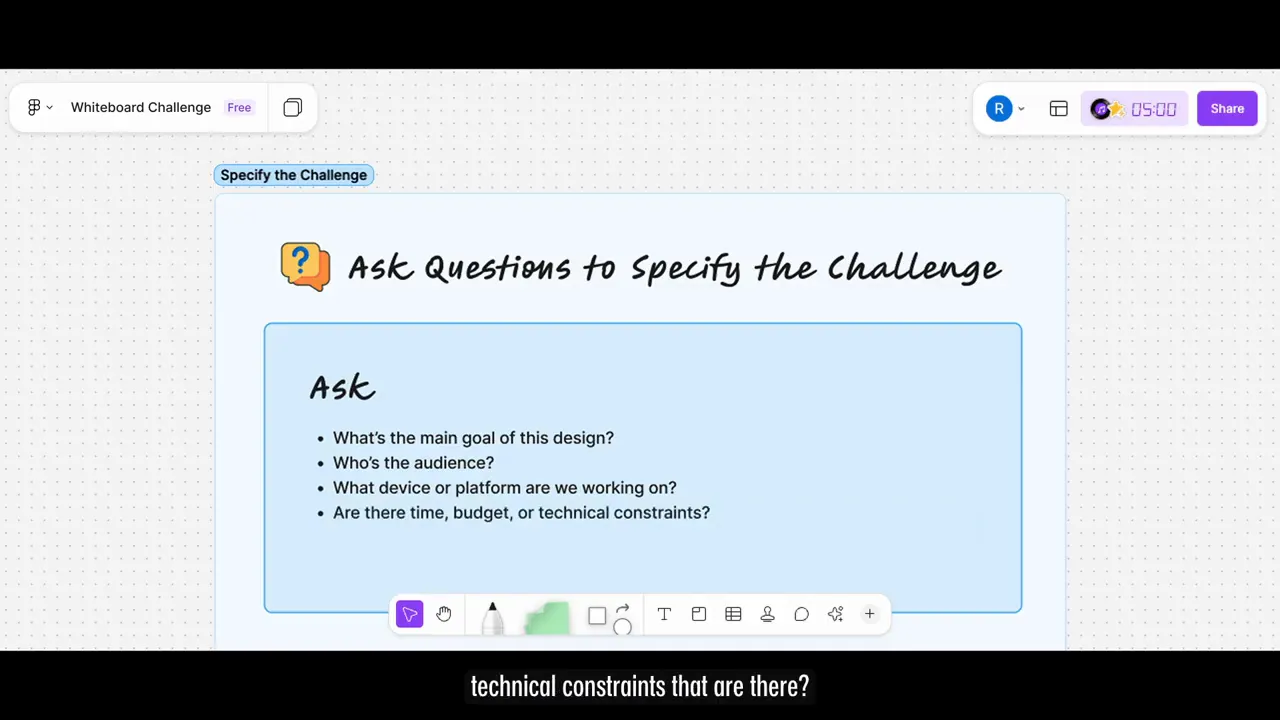 Candidate asking clarifying questions while interviewer listens