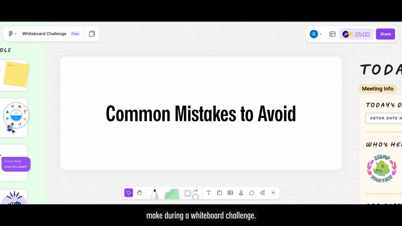 List of common interview mistakes written on a whiteboard
