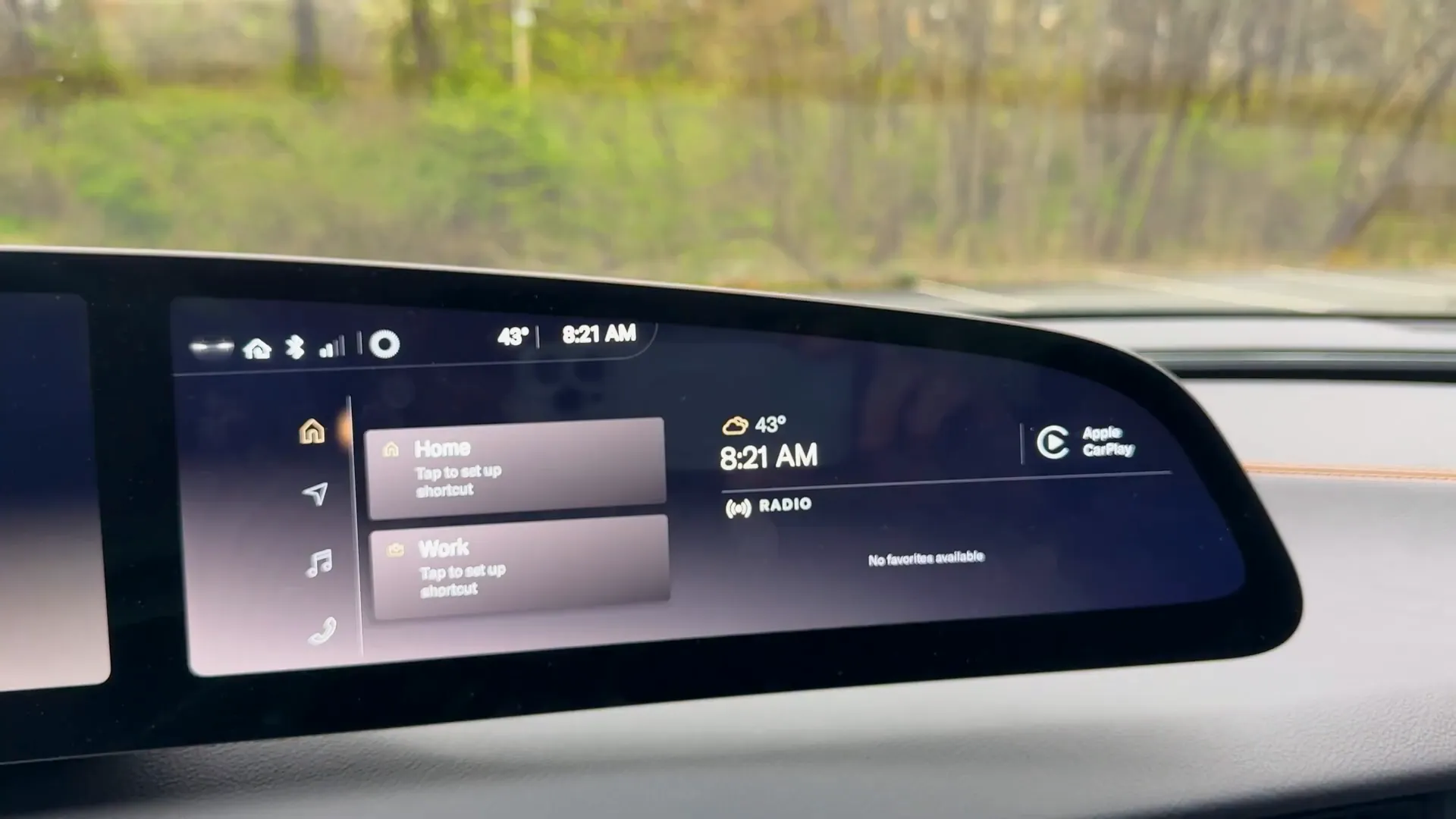 Lucid Air Touring infotainment screen with Apple CarPlay