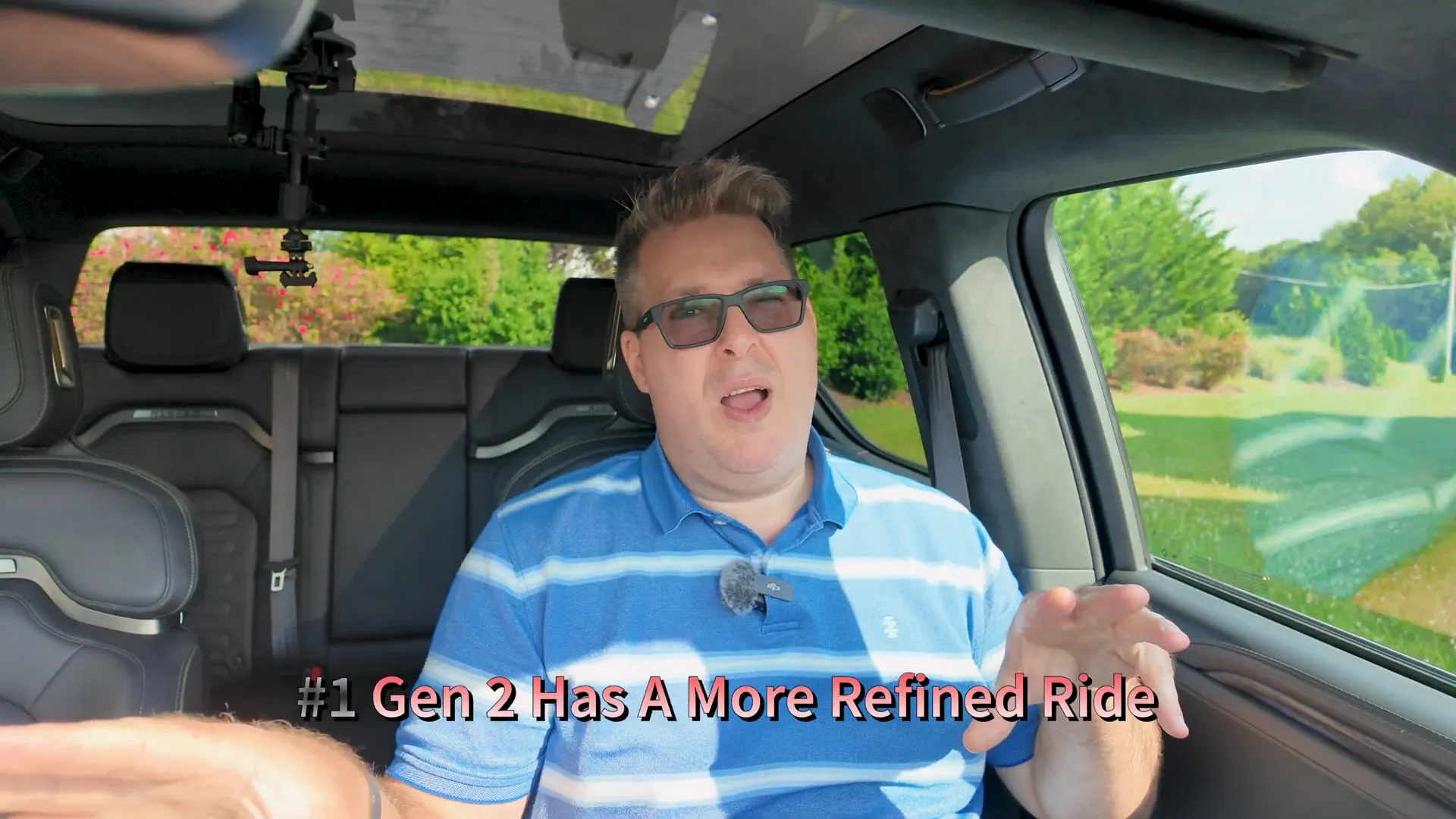 Second generation Rivian driving on road