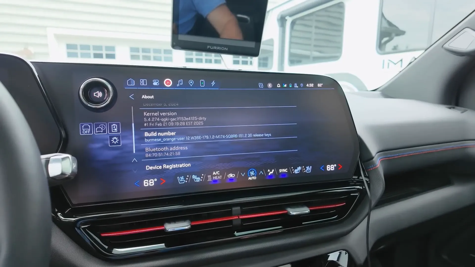 System -> About screen showing build number SQBR6
